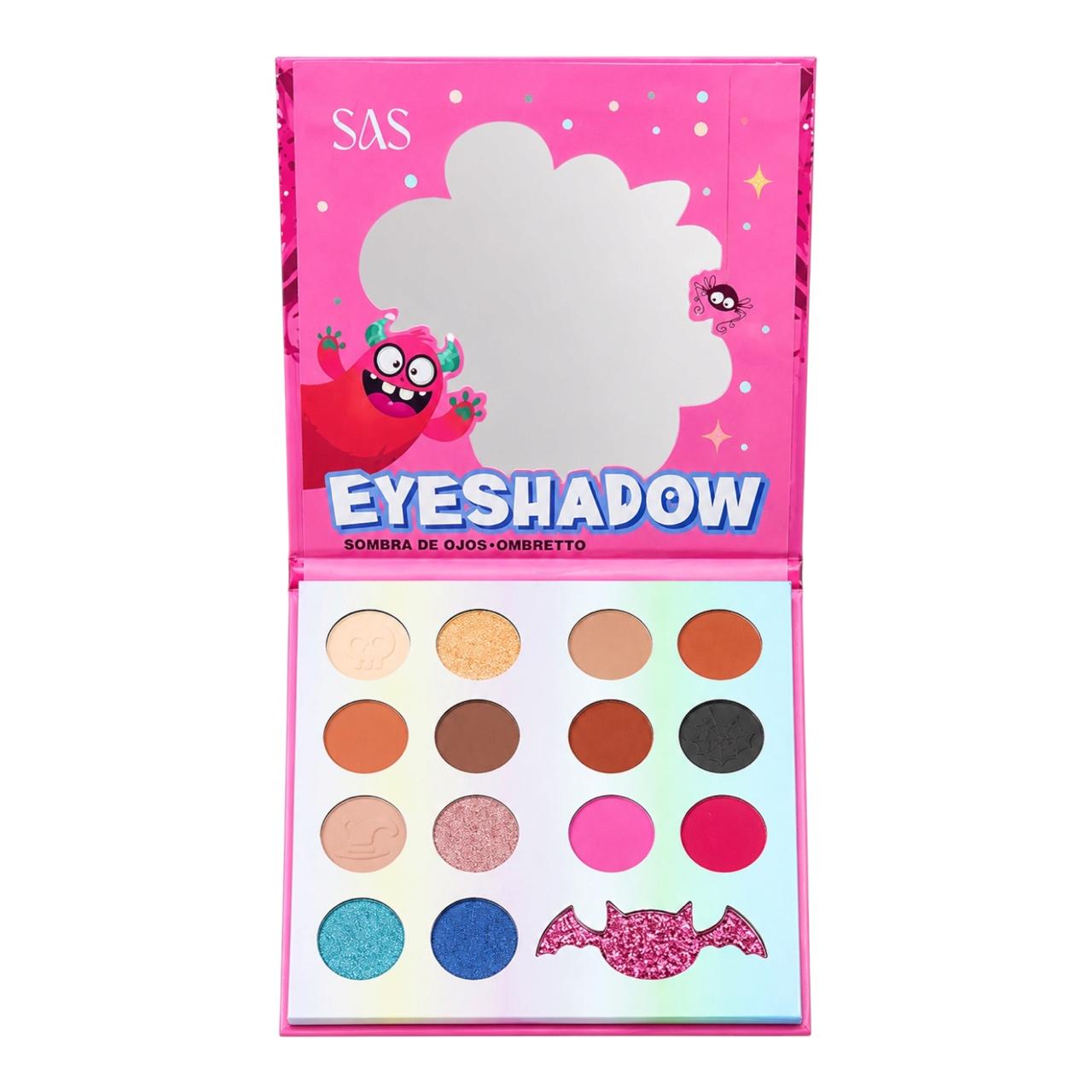 PALETA DE SOMBRAS X15 TONOS MONSTRICO ROSADO CACHOS VERDES SAS