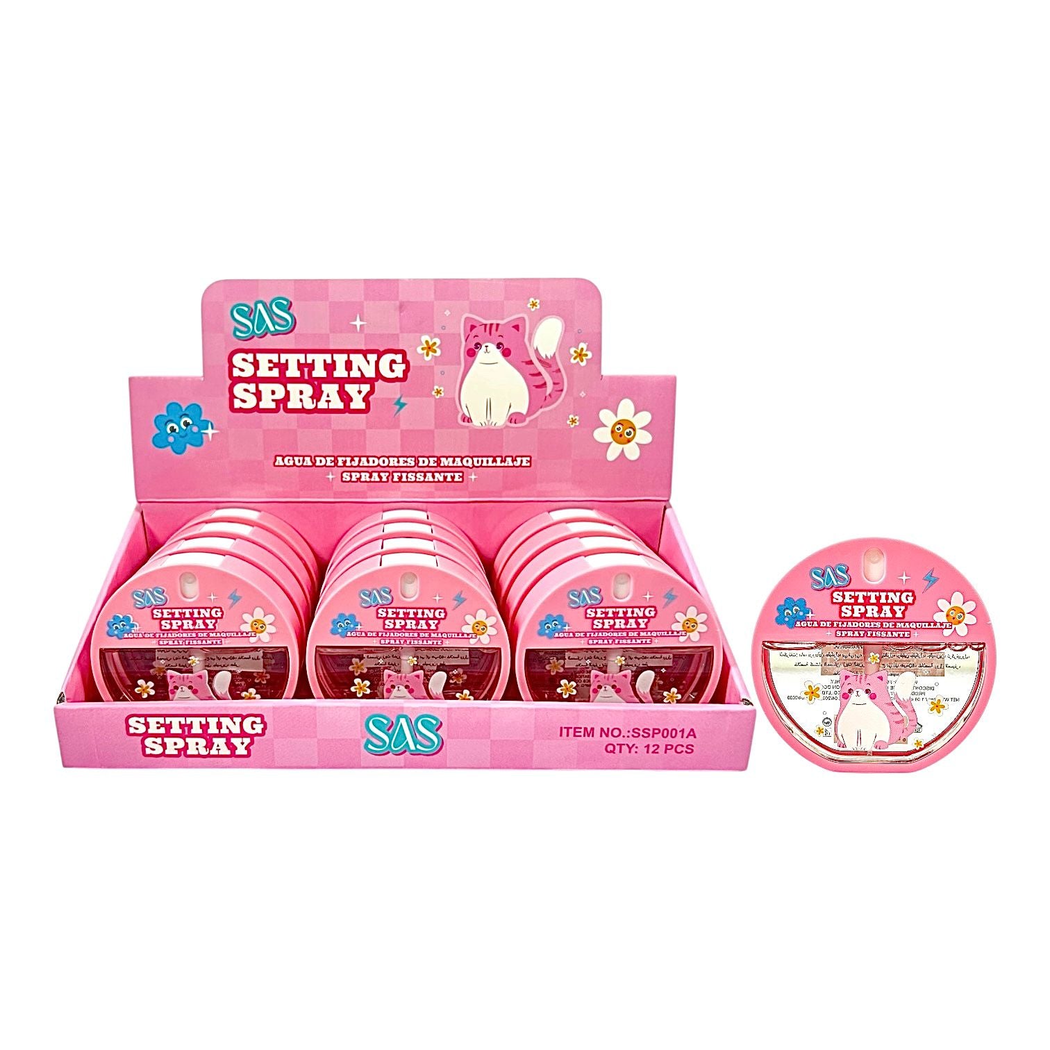 FIJADOR DE MAQUILLAJE REDONDO ANIMALES SAS