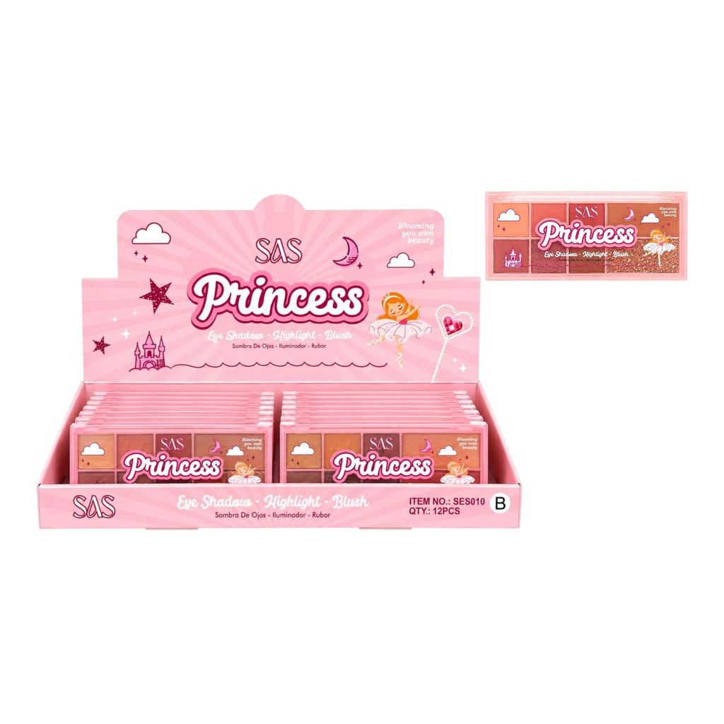 PALETA DE SOMBRAS X8 TONOS PRINCESS SAS