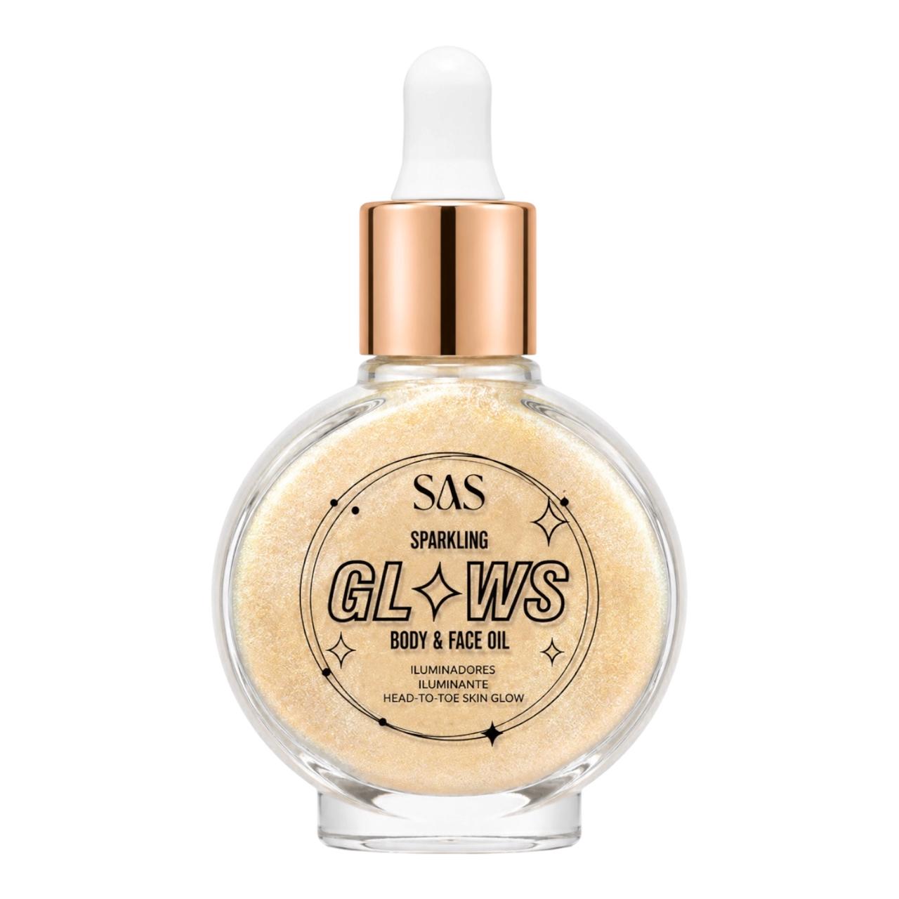ILUMINADOR GOTERO BODY & FACE OIL SPARKLING GLOWS 13ML SAS