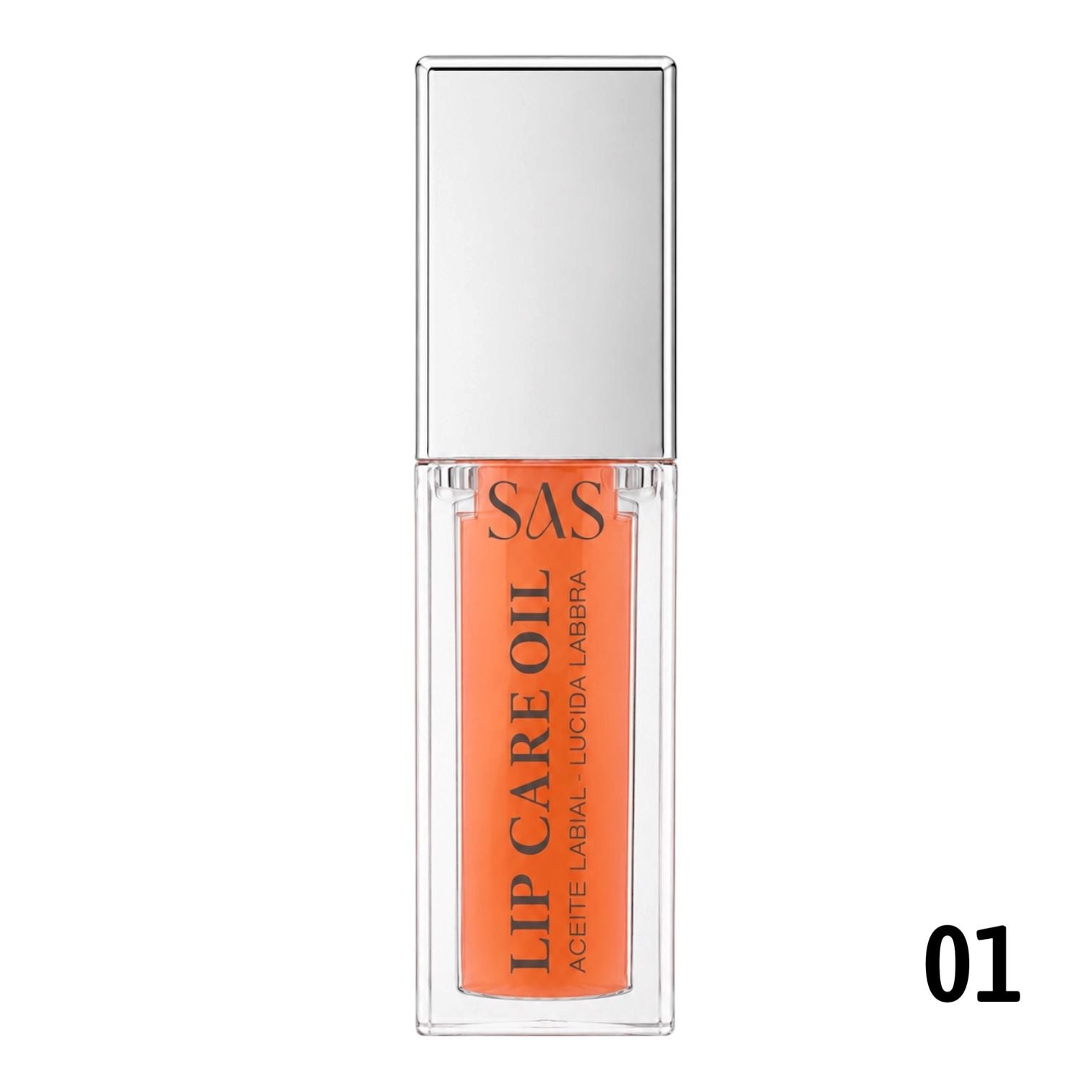 BRILLO GLOSS CUADRADO LIP CARE OIL TAPA PLATEADA MARIPOSA SAS
