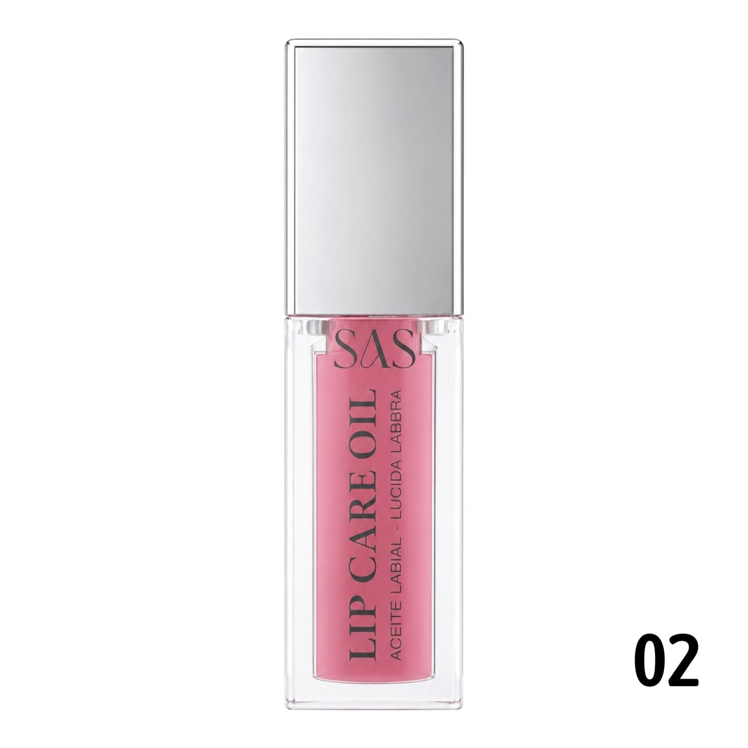 BRILLO GLOSS CUADRADO LIP CARE OIL TAPA PLATEADA MARIPOSA SAS
