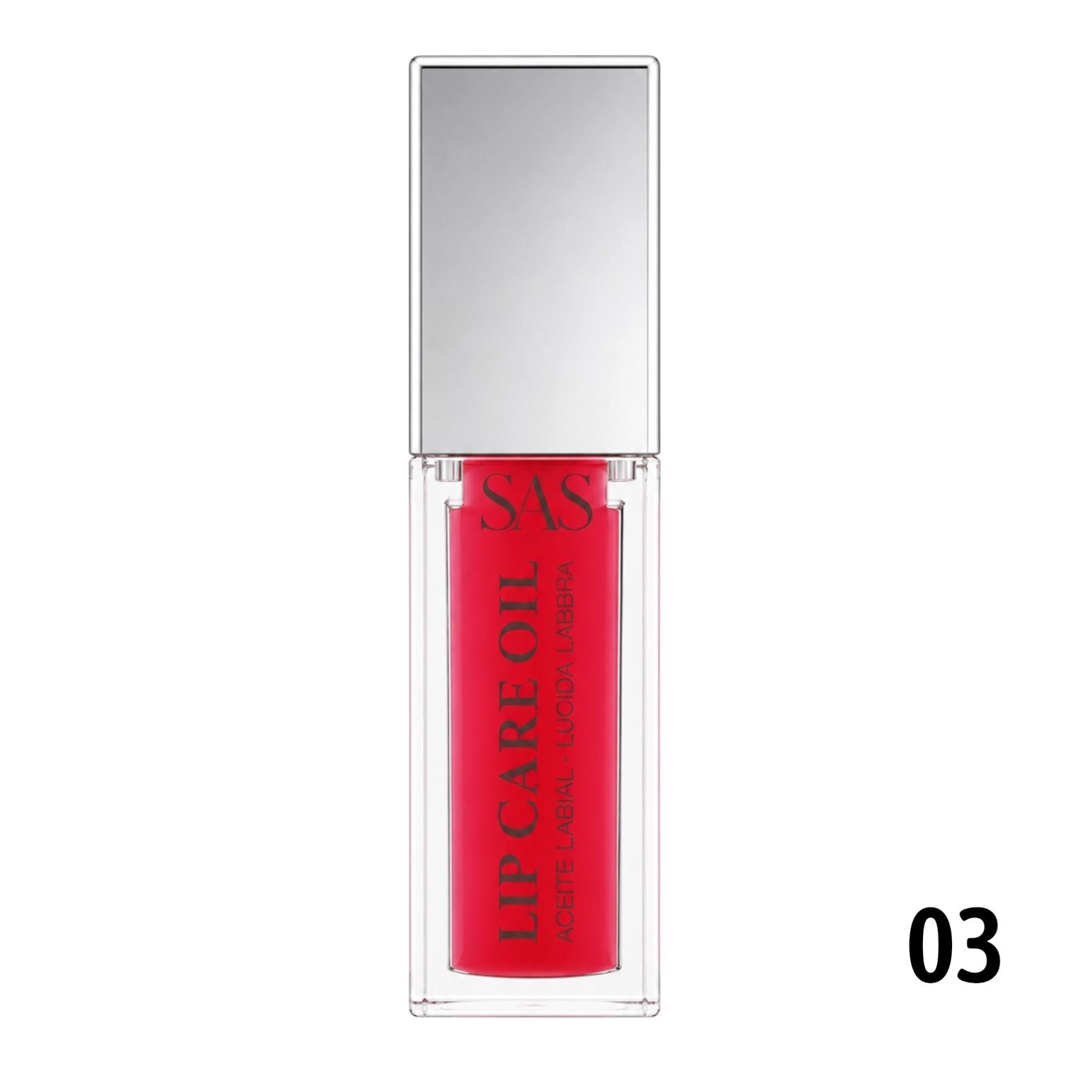 BRILLO GLOSS CUADRADO LIP CARE OIL TAPA PLATEADA MARIPOSA SAS