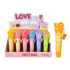 BRILLO GLOSS LOVE SWEET SHINE LLAVERO CORAZON SAS