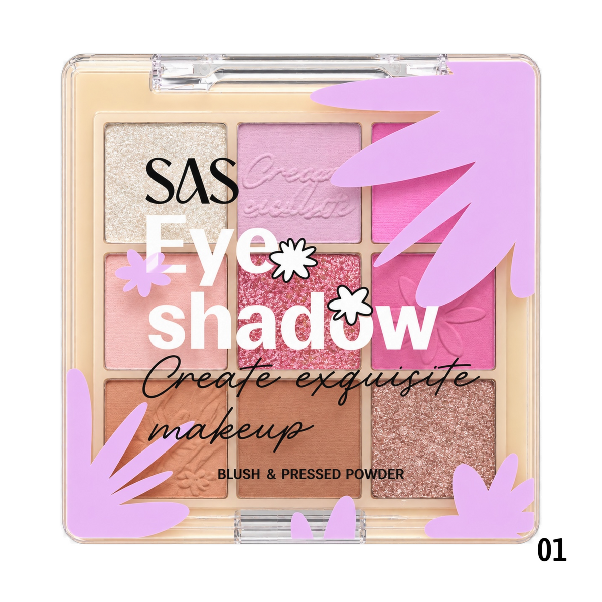 PALETA DE SOMBRAS X9 Y RUBORES X4 EYE SHADOW SAS