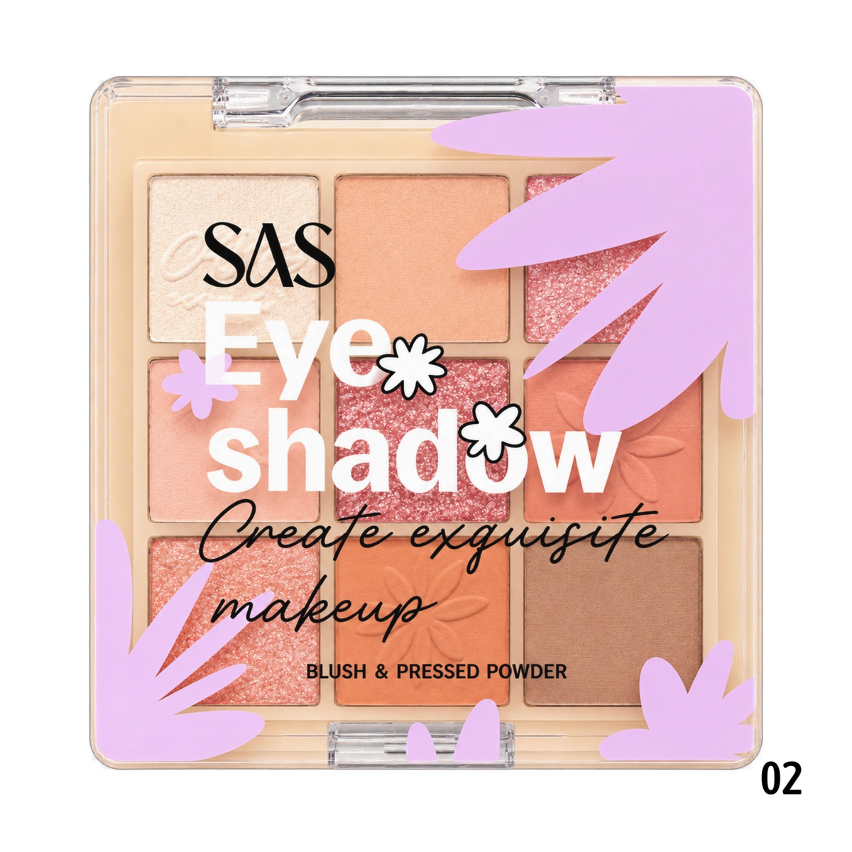 PALETA DE SOMBRAS X9 Y RUBORES X4 EYE SHADOW SAS