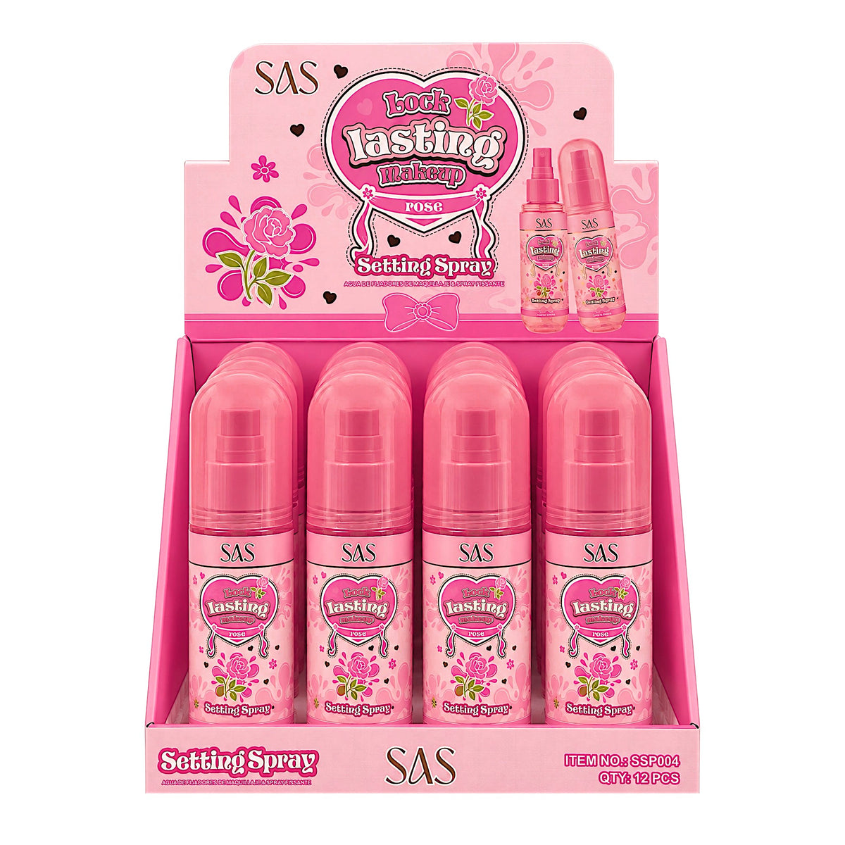 FIJADOR DE MAQUILLAJE EN SPRAY LOCK ROSE 100ML SAS