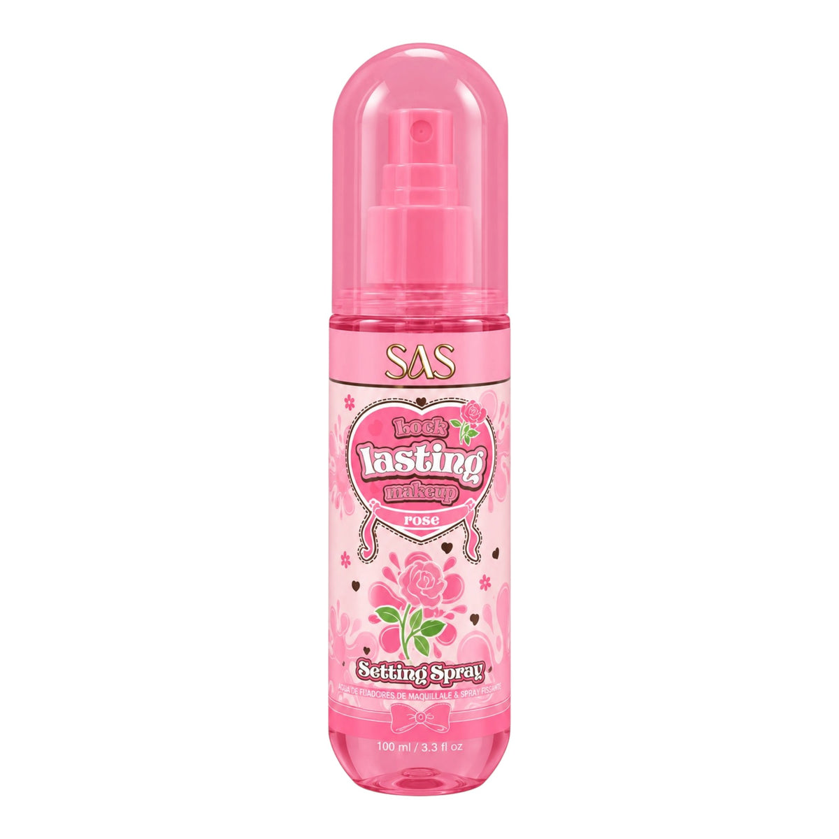 FIJADOR DE MAQUILLAJE EN SPRAY LOCK ROSE 100ML SAS