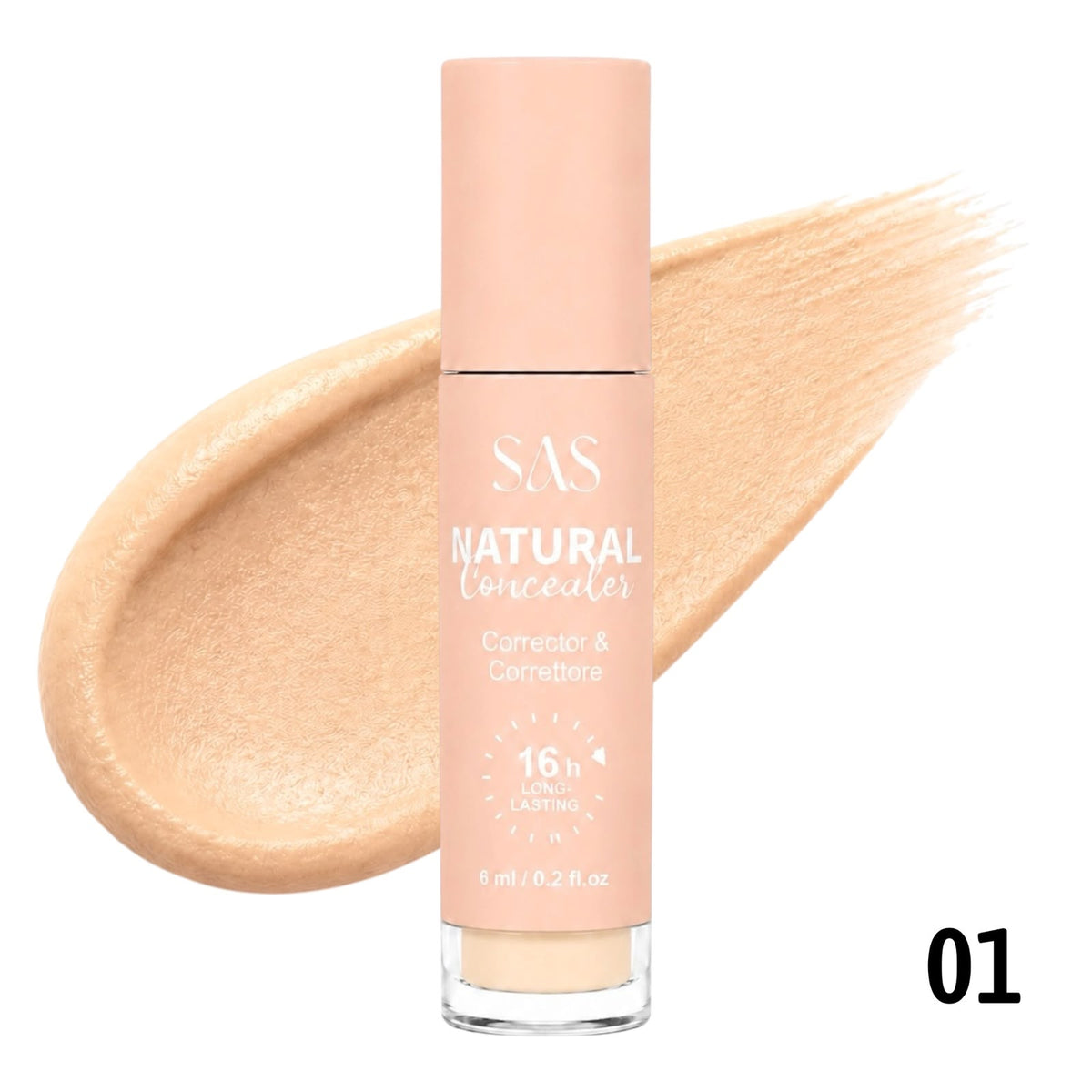 CORRECTOR LIQUIDO NATURAL CONCEALER 16H 6ML SAS
