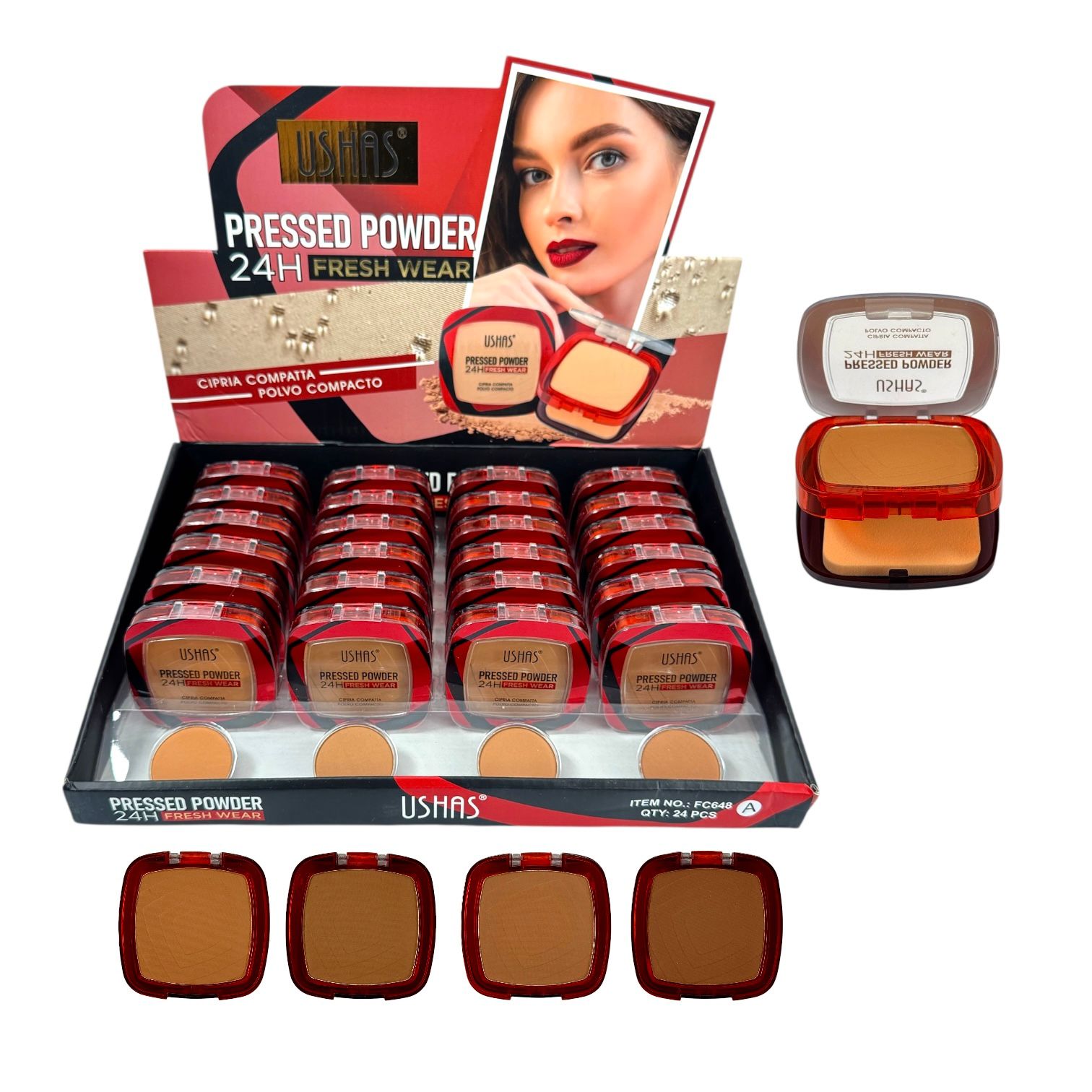 POLVO COMPACTO 24H FRESH WEAR USHAS