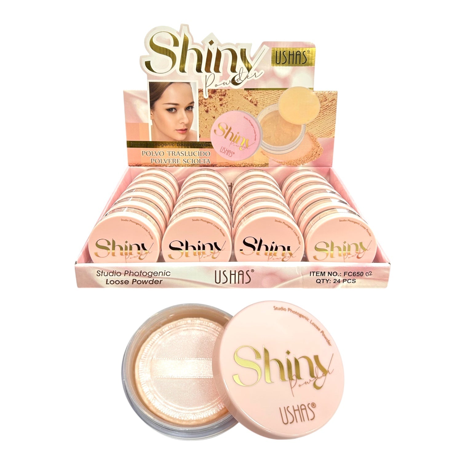 POLVO SUELTO TRASLUCIDO SHINY USHAS