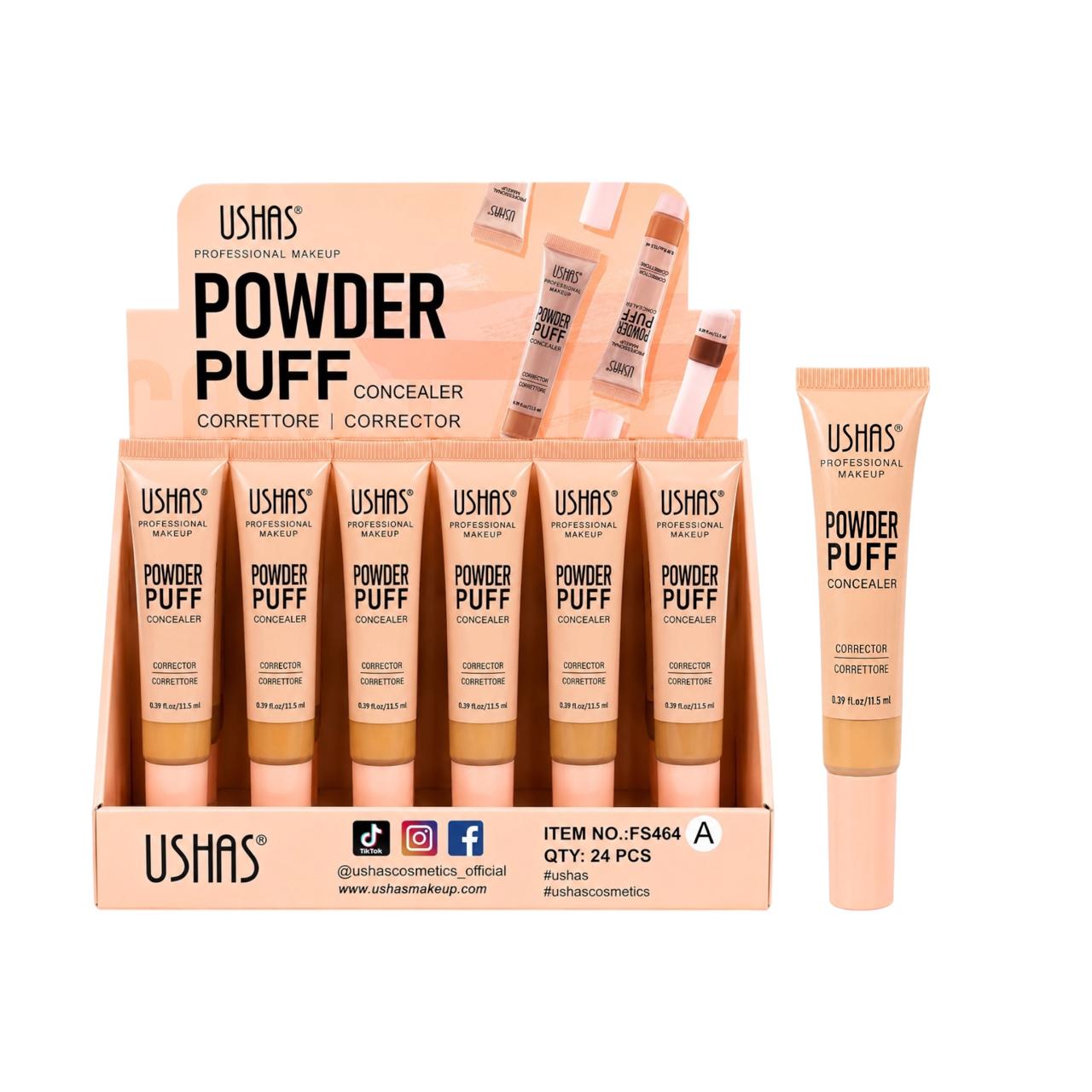 CORRECTOR LIQUIDO ESPONJITA POWDER PUFF 11.5ML USHAS