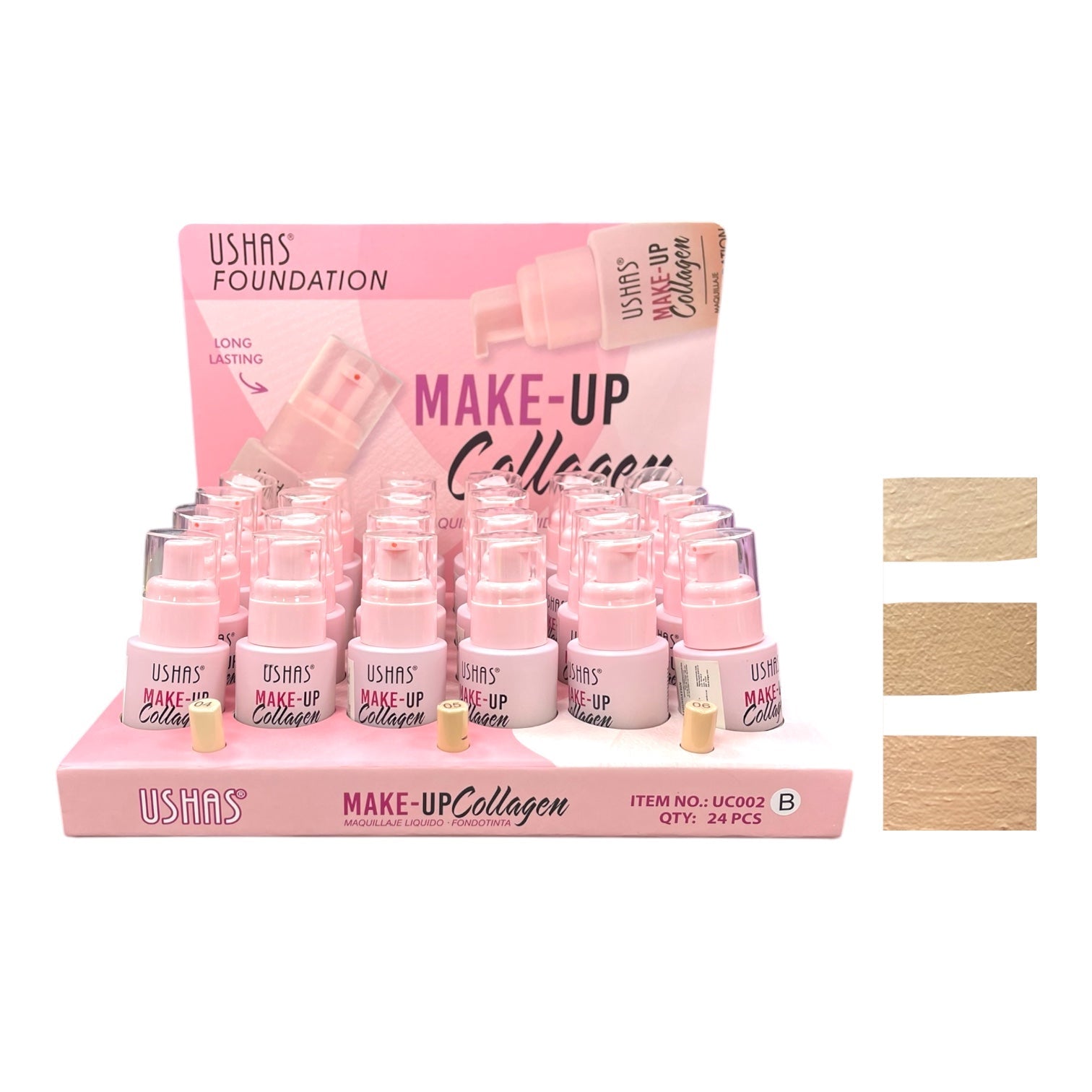 BASE LIQUIDA MATTE MAKE-UP COLLAGEN USHAS