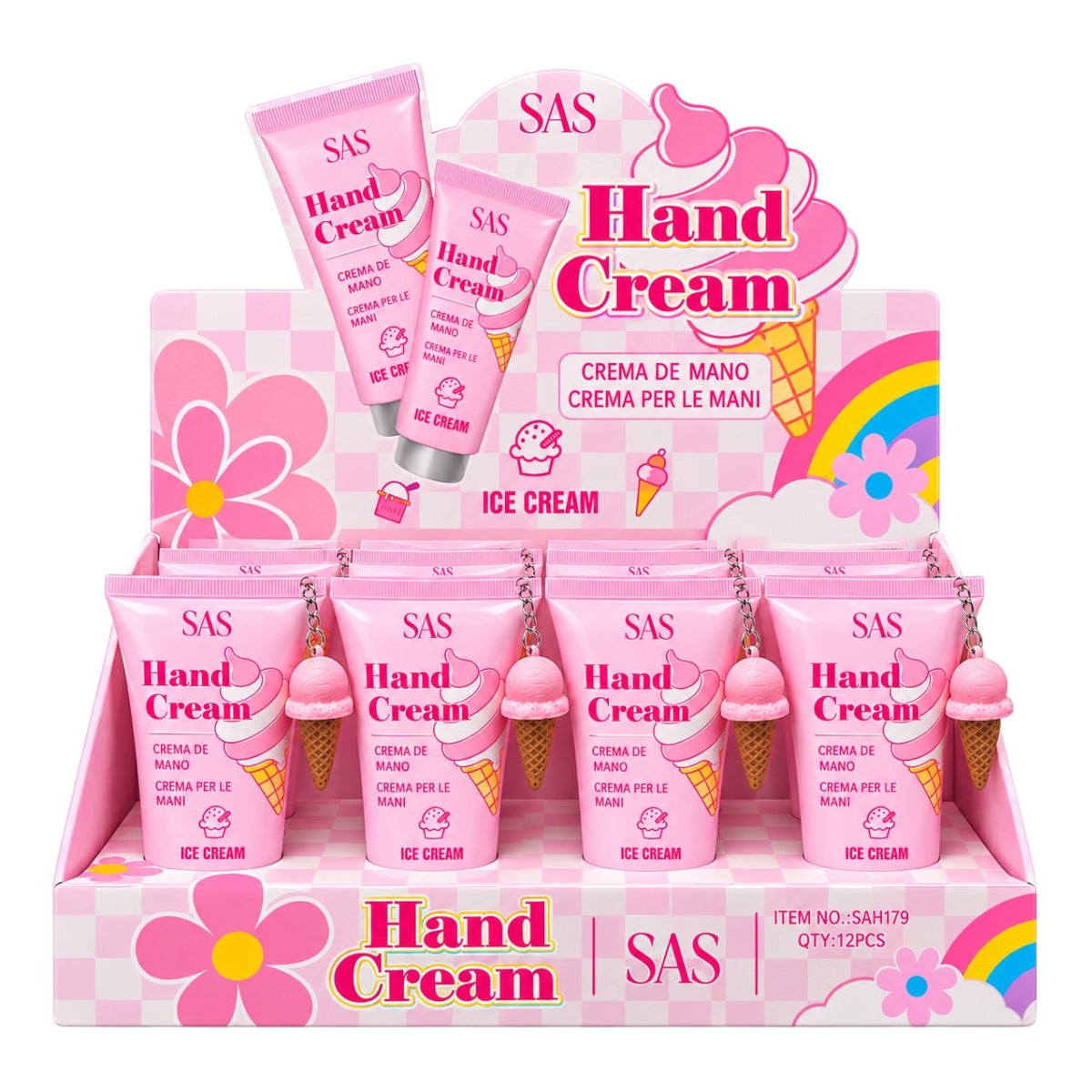 CREMA DE MANOS CONO ICE CREAM LLAVERITO 50G SAS