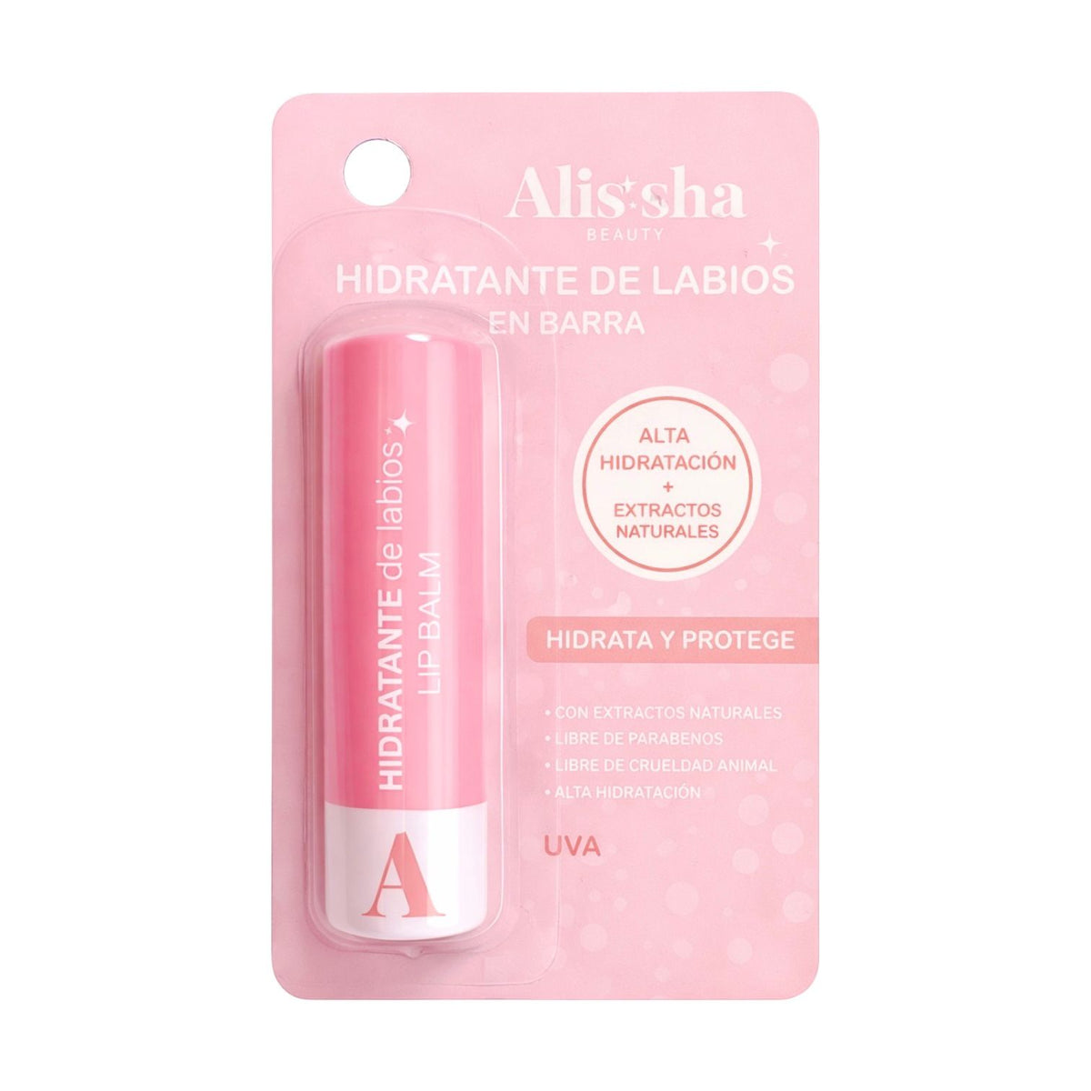 BALSAMO HIDRATANTE DE LABIO EN BARRA CON VITAMINAS ALISSHA