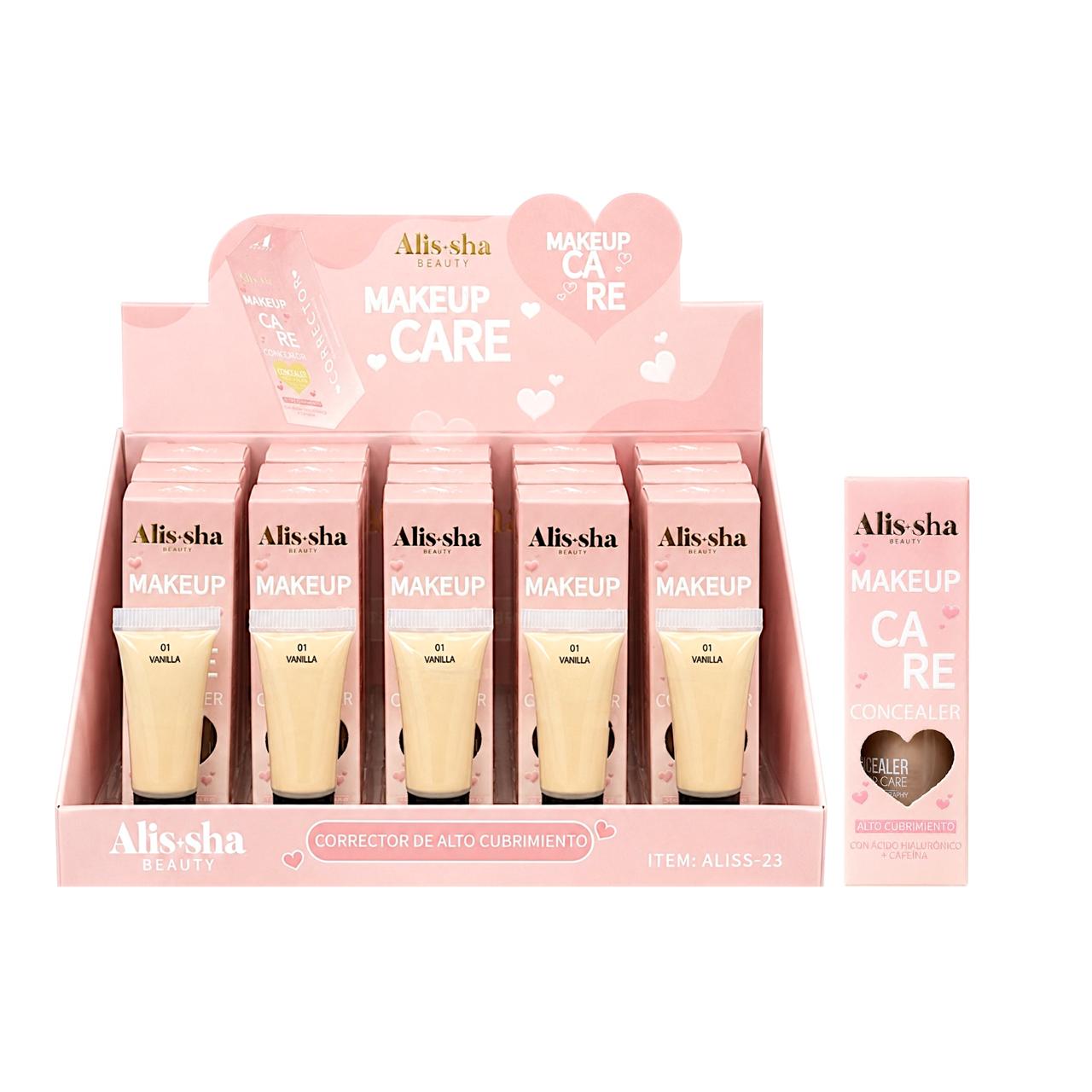 CORRECTOR LIQUIDO CON ACIDO HIALURONICO+CAFEINA TONO 01 VAINILLA 7ML ALISSHA