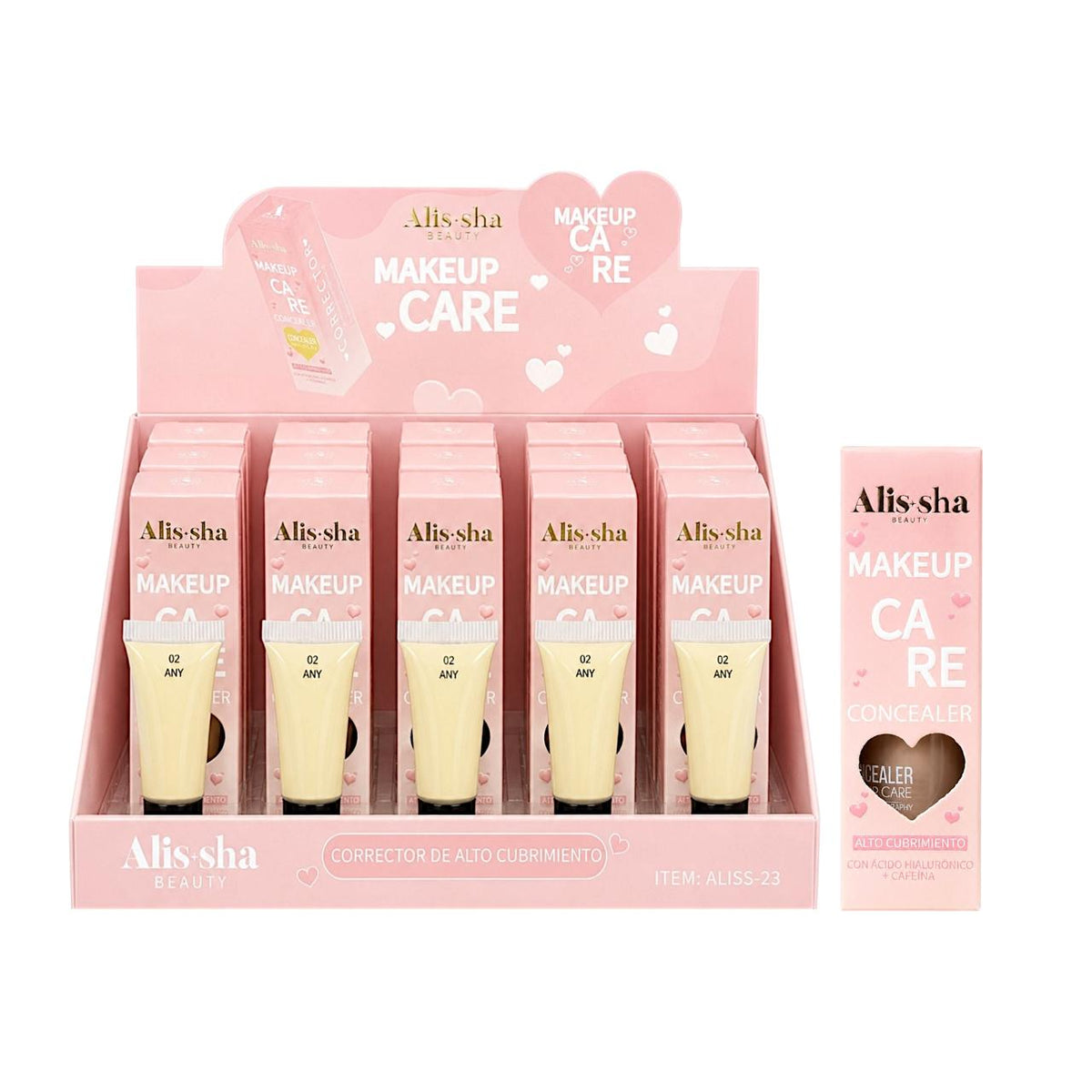 CORRECTOR LIQUIDO CON ACIDO HIALURONICO+CAFEINA TONO 02 ANY 7ML ALISSHA