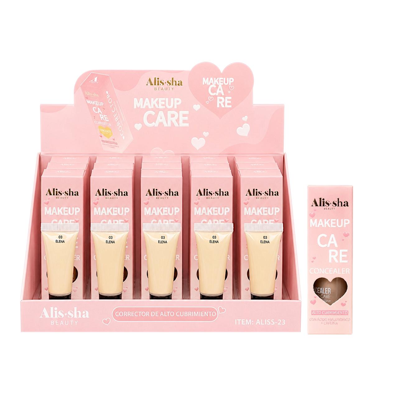 CORRECTOR LIQUIDO CON ACIDO HIALURONICO+CAFEINA TONO 03 ELENA 7ML ALISSHA