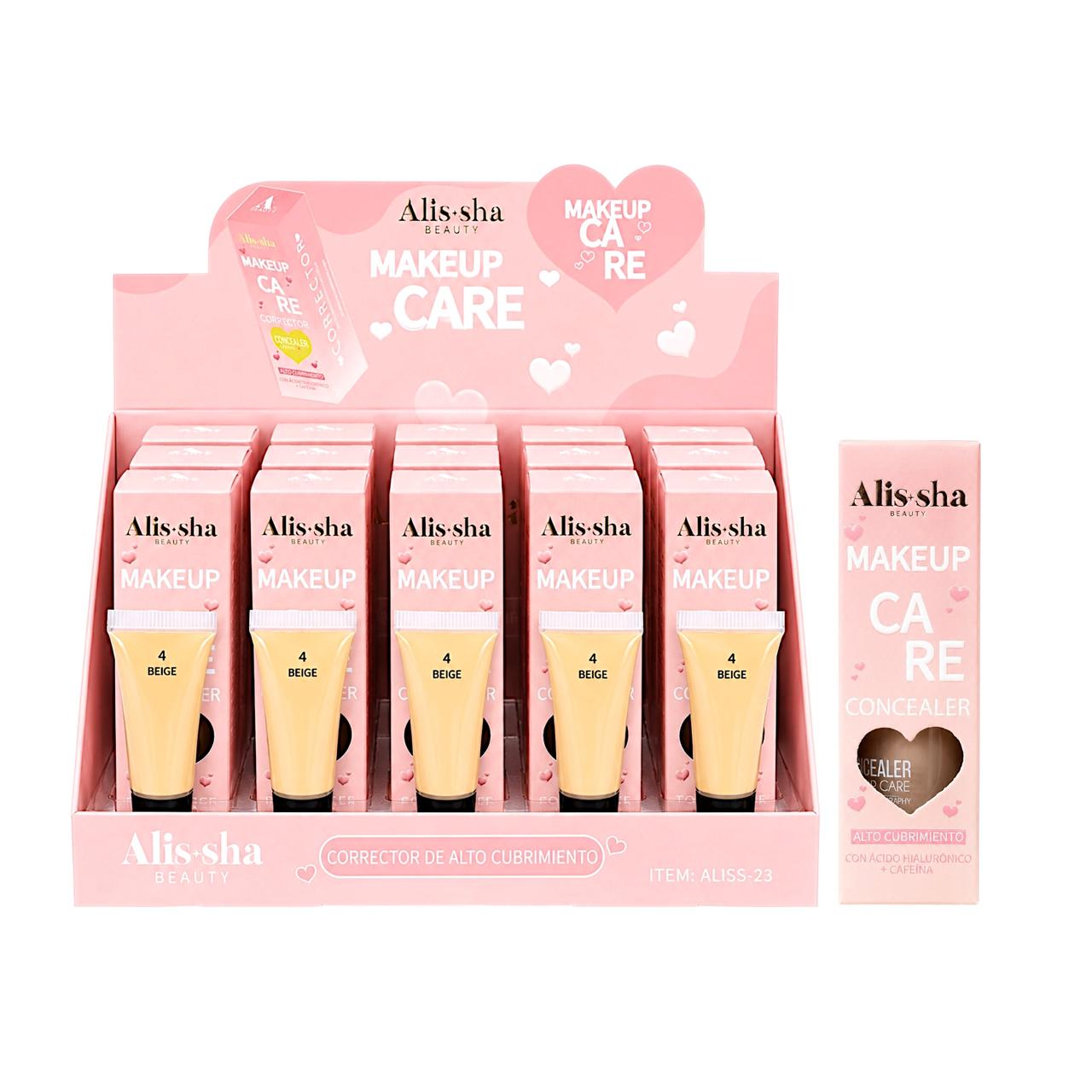 CORRECTOR LIQUIDO CON ACIDO HIALURONICO+CAFEINA TONO 04 BEIGE 7ML ALISSHA