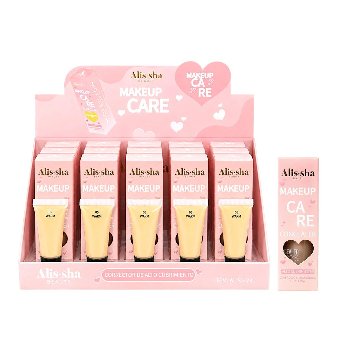 CORRECTOR LIQUIDO CON ACIDO HIALURONICO+CAFEINA TONO 05 WARM 7ML ALISSHA