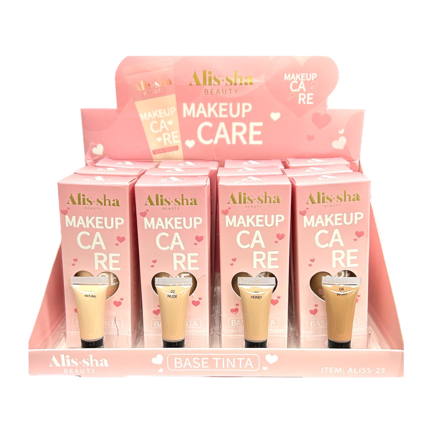 BASE TINTA CON ACIDO HIALURONICO TONO 01 NATURAL MAKEUP CARE ALISSHA