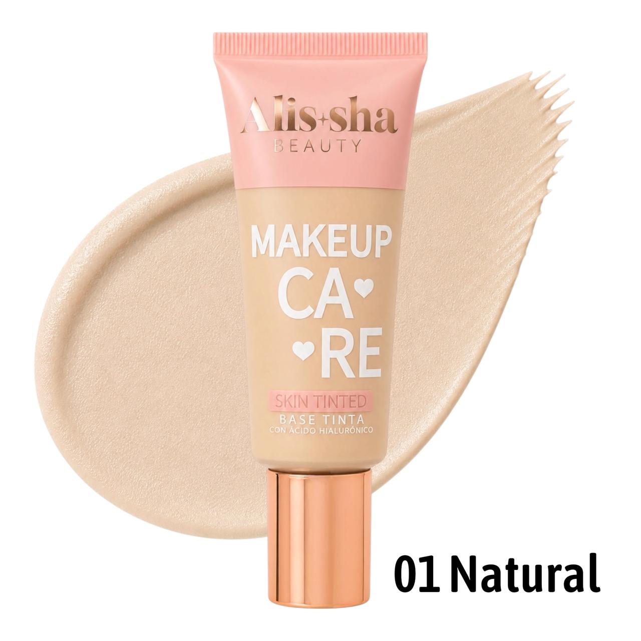 BASE TINTA CON ACIDO HIALURONICO TONO 01 NATURAL MAKEUP CARE ALISSHA