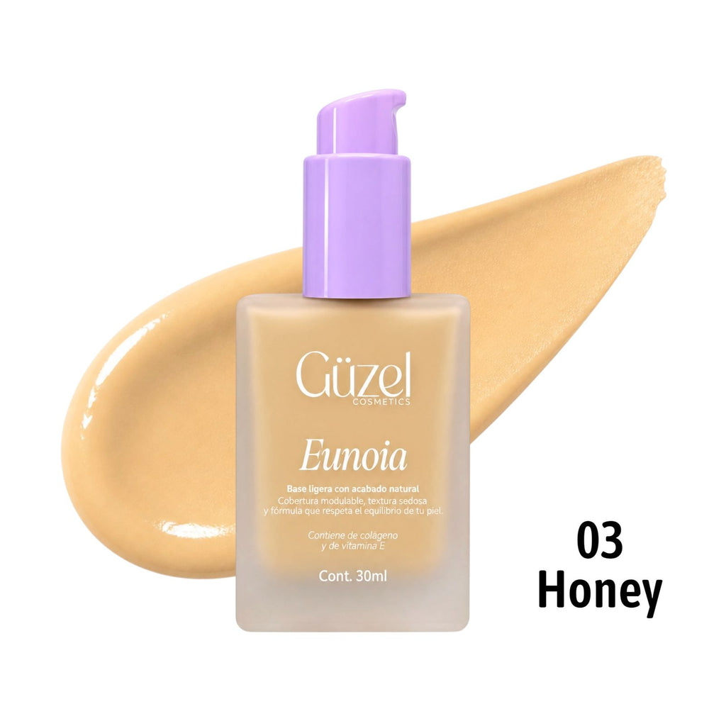 BASE LIQUIDA EUNOIA TONO #3 HONEY 30ML GUZEL
