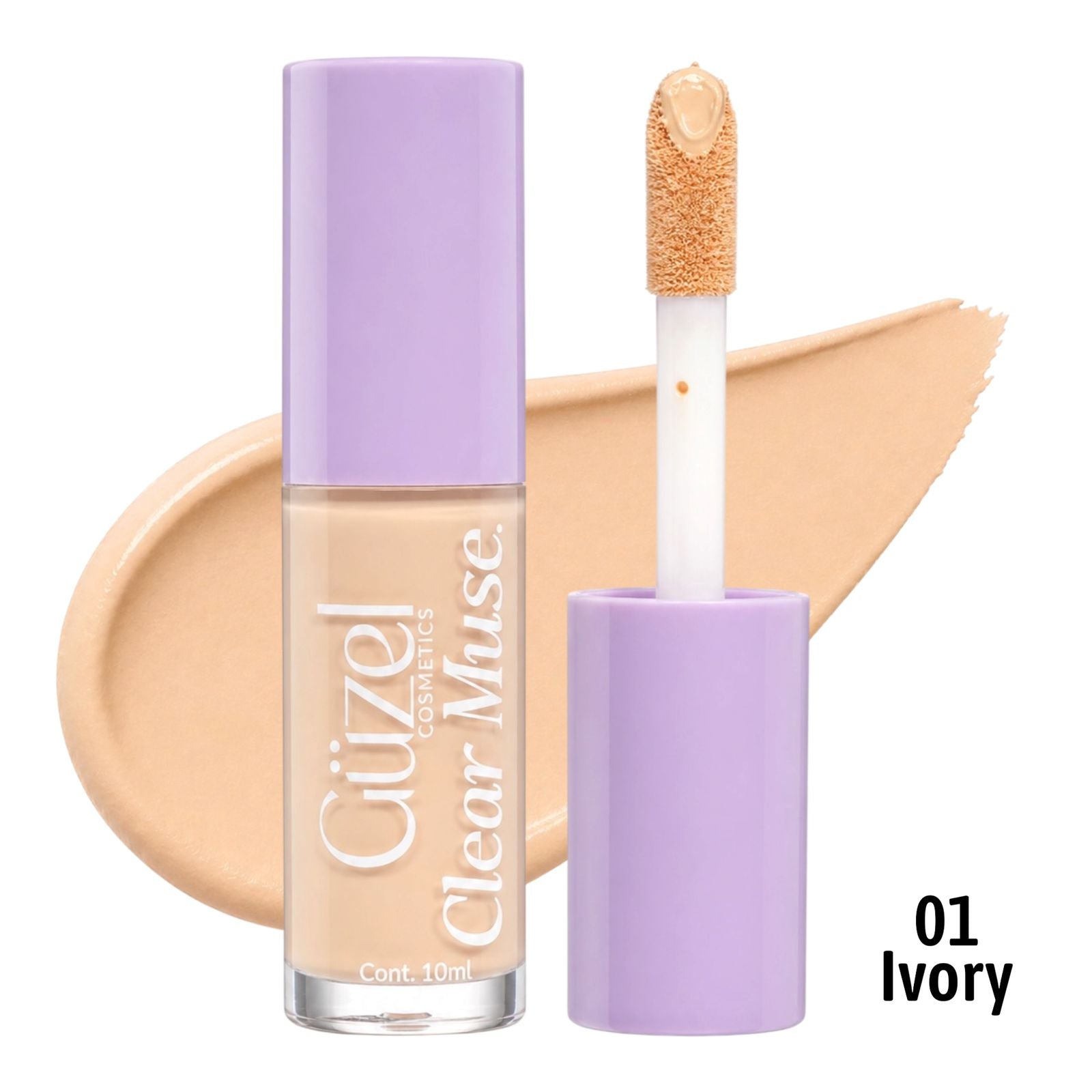 CORRECTOR LIQUIDO CLEAR MUSE TONO #1 IVORY 10ML GUZEL