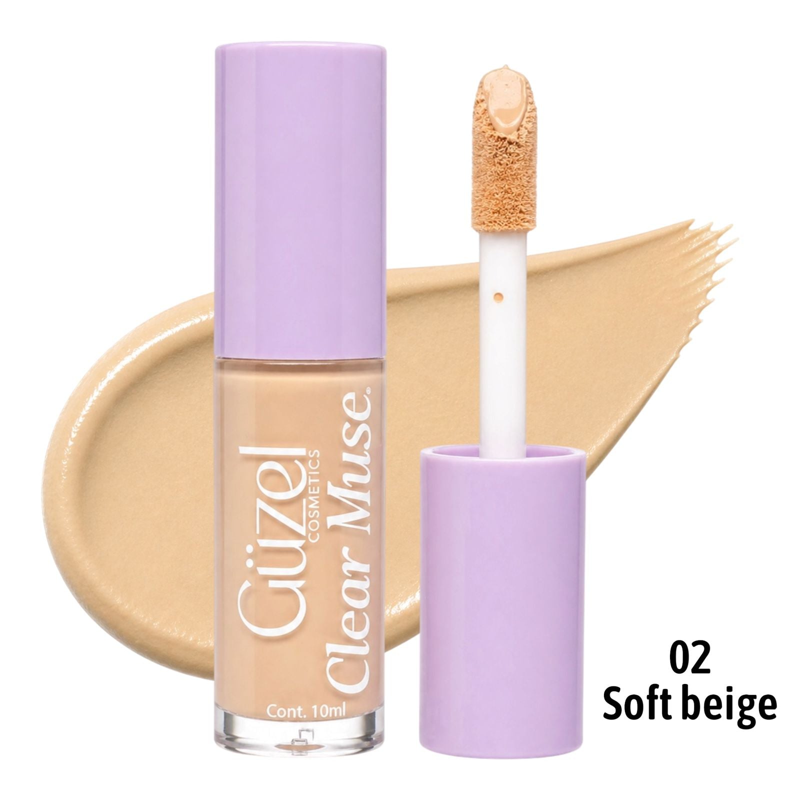CORRECTOR LIQUIDO CLEAR MUSE TONO #2 SOFT BEIGE 10ML GUZEL