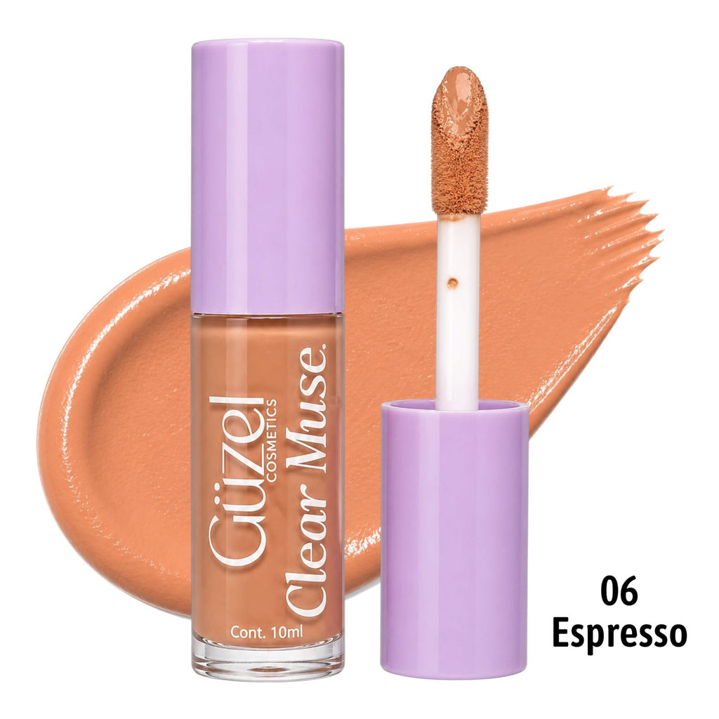 CORRECTOR LIQUIDO CLEAR MUSE TONO #6 ESPRESSO 10ML GUZEL