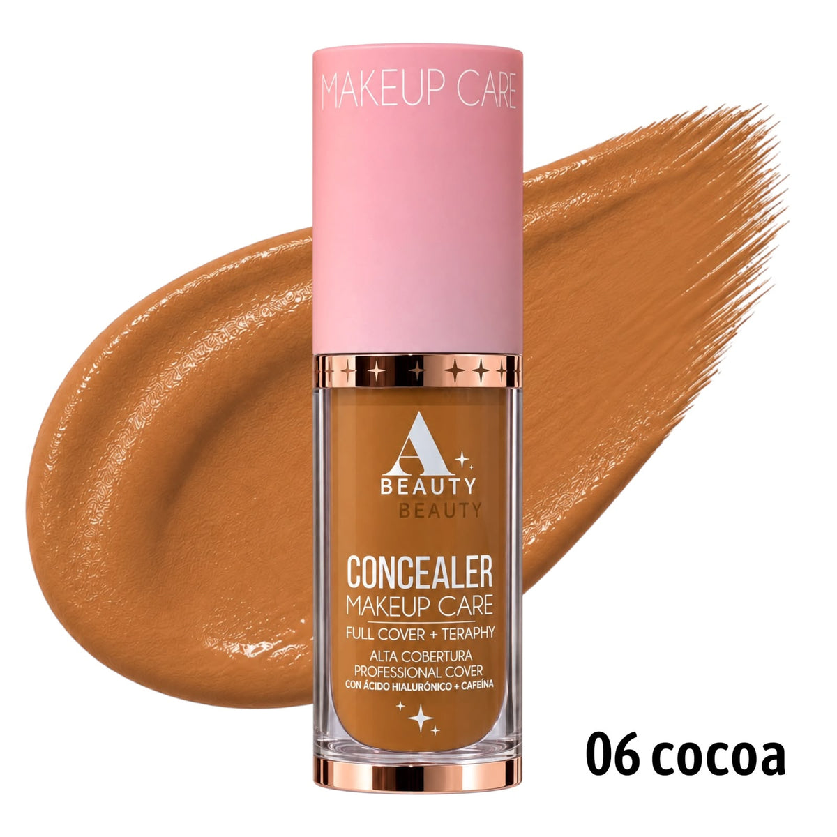 CORRECTOR LIQUIDO CON ACIDO HIALURONICO+CAFEINA TONO 06 COCOA 7ML ALISSHA