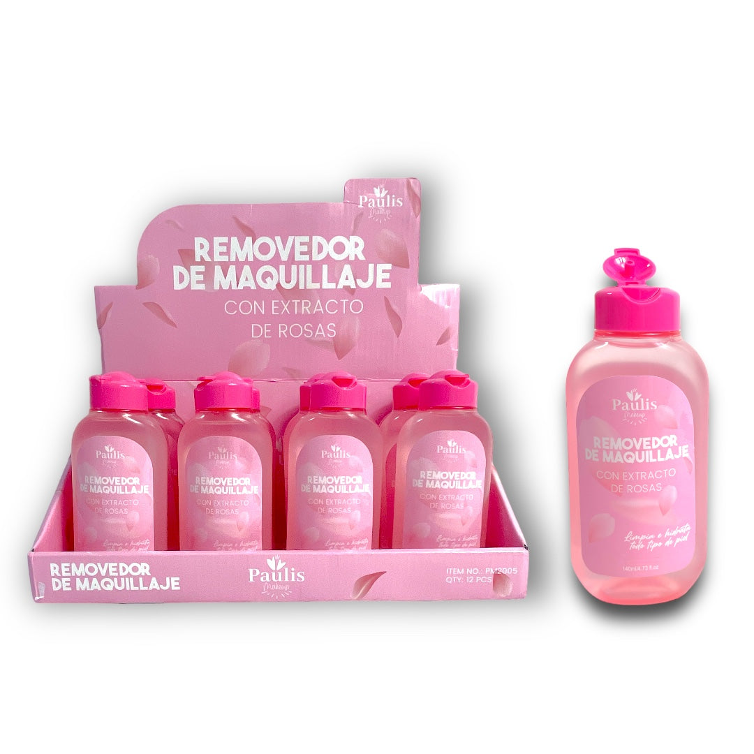 REMOVEDOR DE MAQUILLAJE CON EXTRACTO DE ROSAS 140ML PAULIS