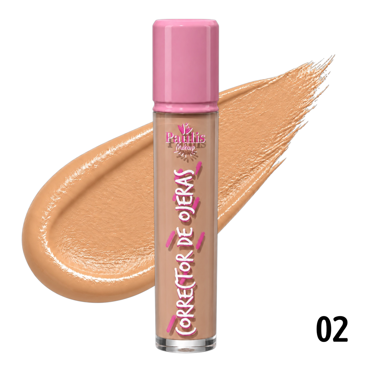 CORRECTOR DE OJERAS ALTA COBERTURA TAPA ROSADA PAULIS