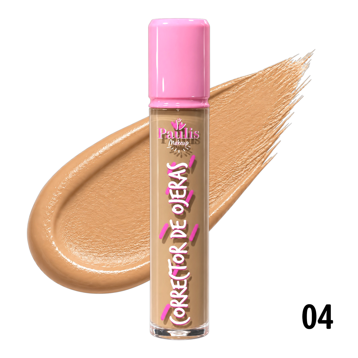 CORRECTOR DE OJERAS ALTA COBERTURA TAPA ROSADA PAULIS