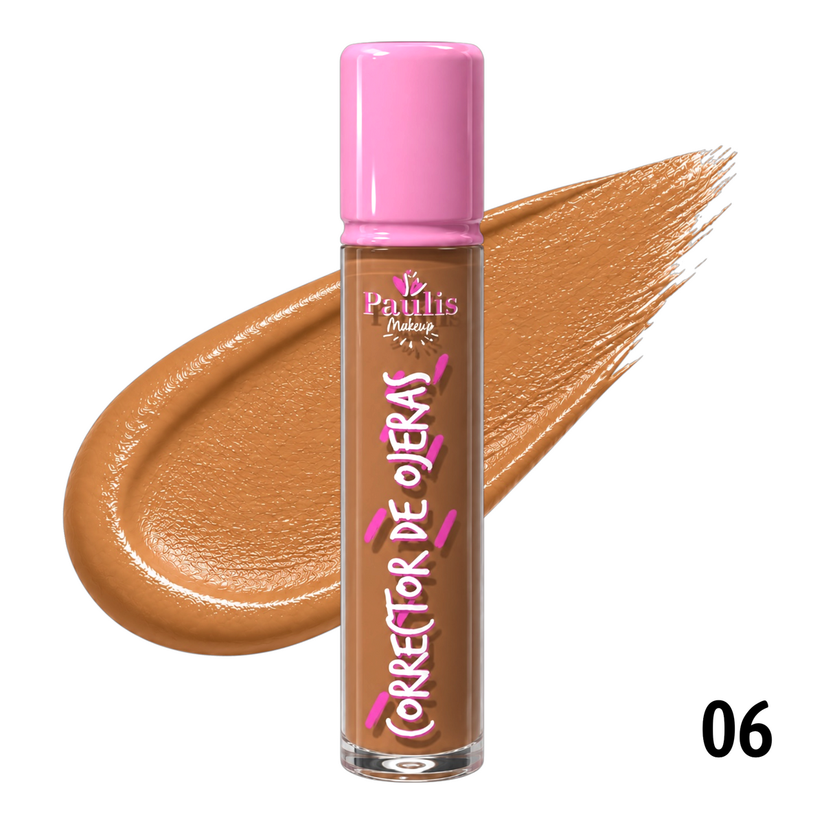 CORRECTOR DE OJERAS ALTA COBERTURA TAPA ROSADA PAULIS