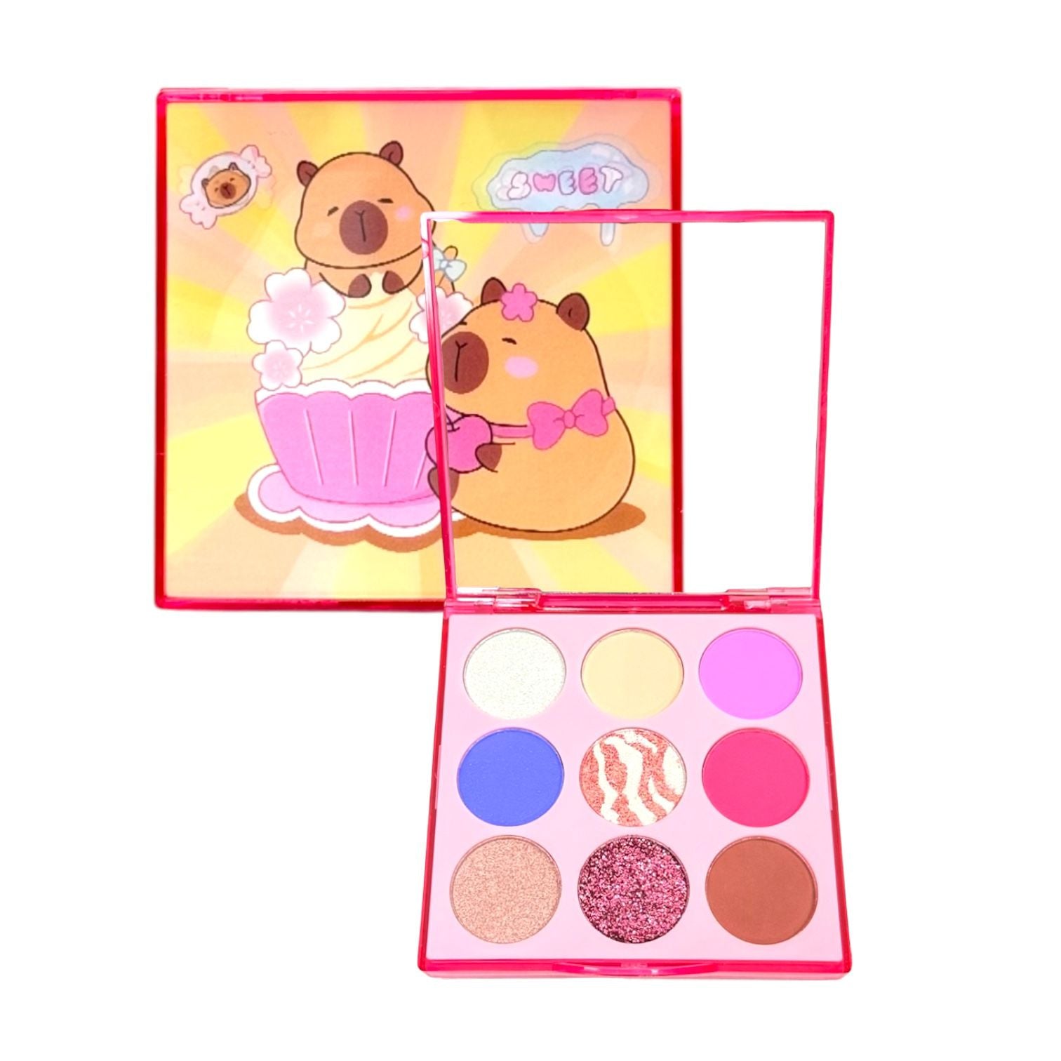 PALETA DE SOMBRAS X9 TONOS LABUBU CAPIBARA STITCH