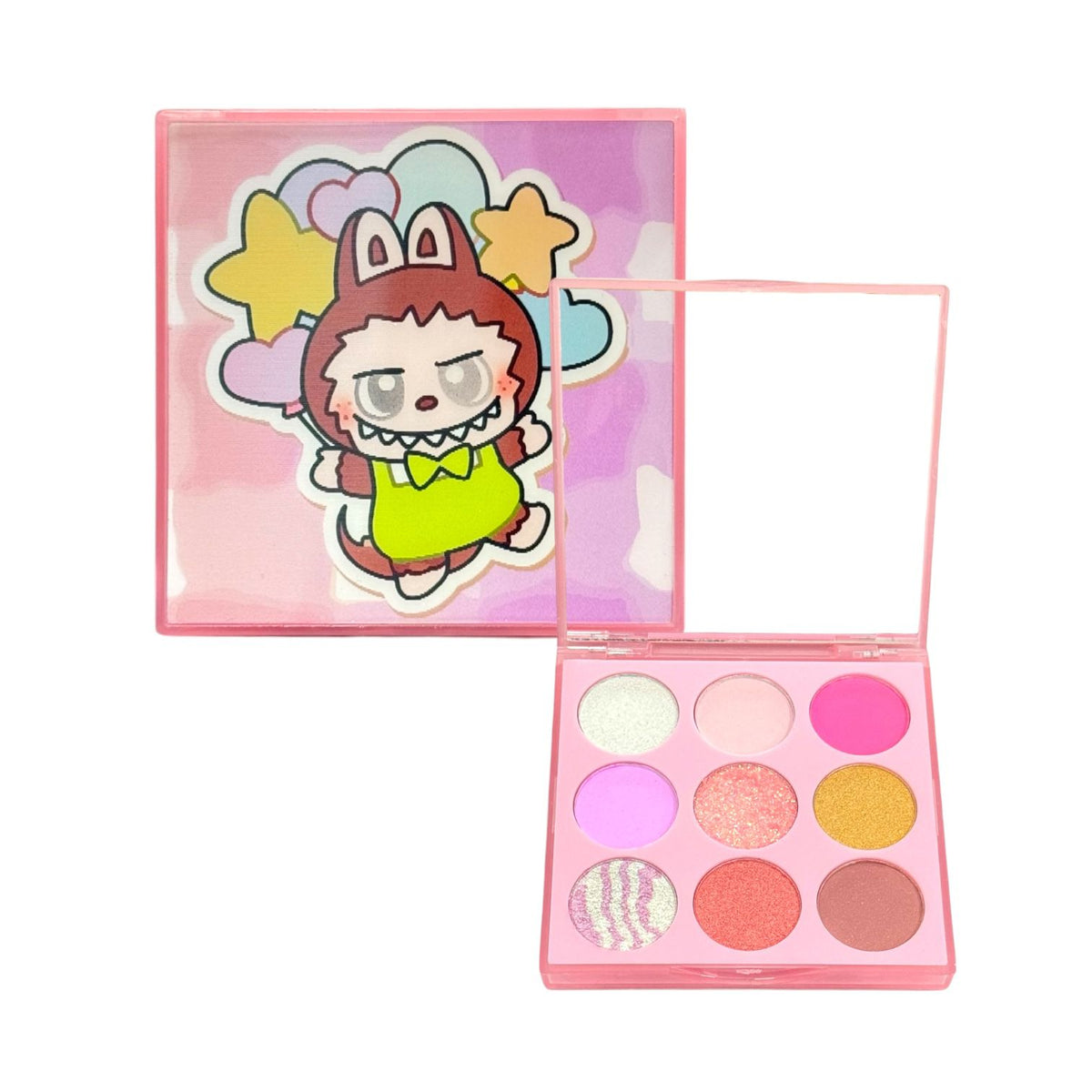 PALETA DE SOMBRAS X9 TONOS LABUBU CAPIBARA STITCH