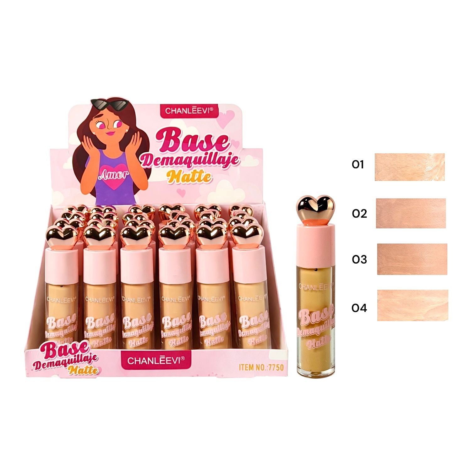 BASE DE MAQUILLAJE MATTE TAPA CORAZON CHANLEEVI