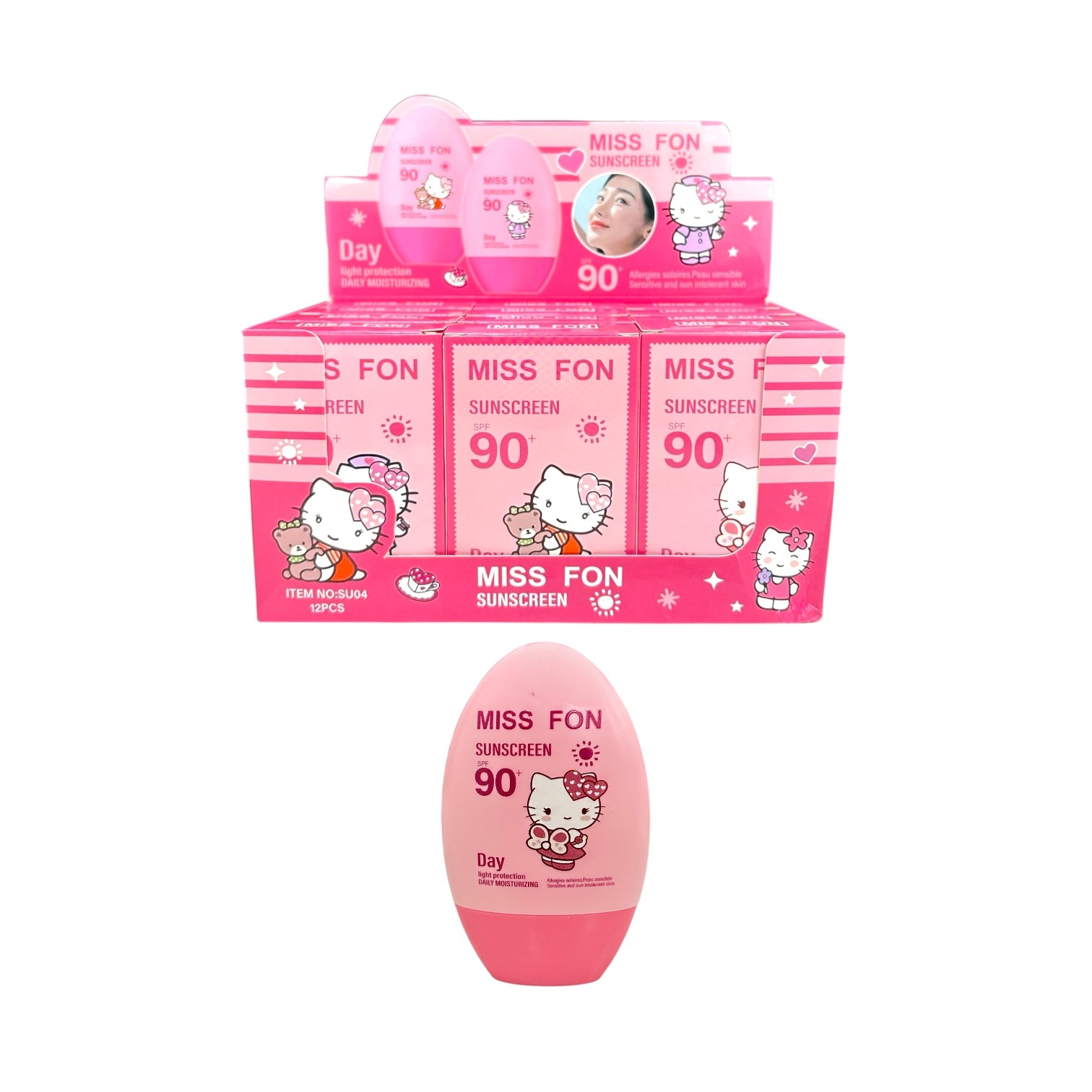 PROTECTOR SOLAR SPF90+ HELLO KITTY KUROMI 55G MISS FON