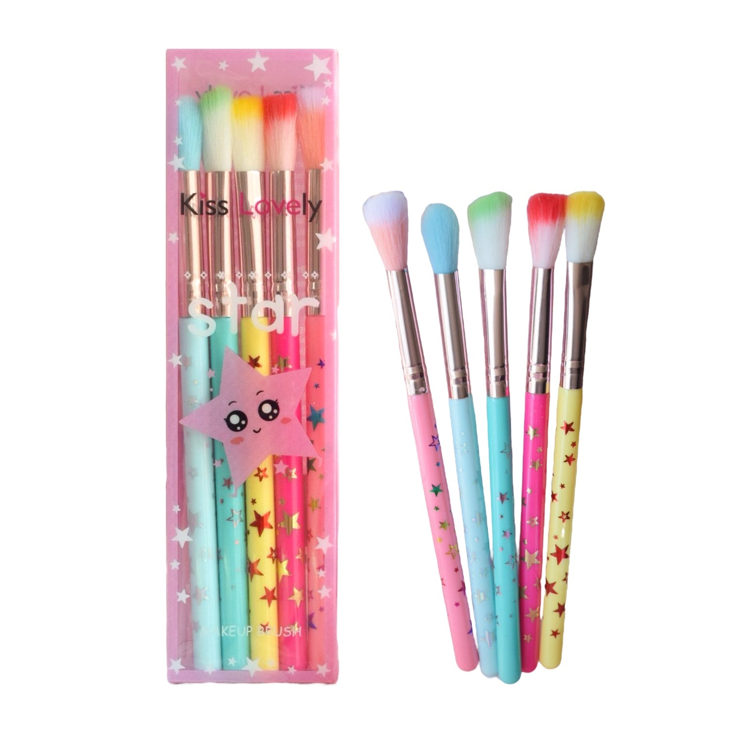 SET X5 BROCHAS PARA OJOS ESTRELLITAS STAR KISS LOVELY