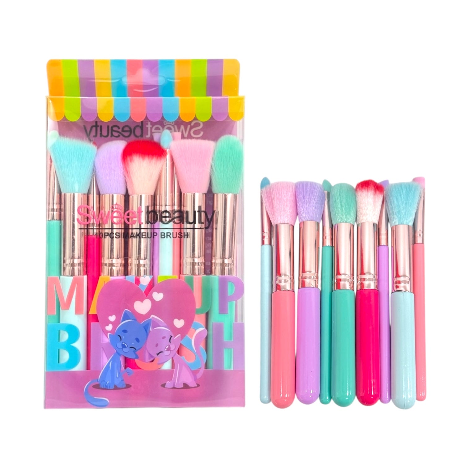 SET X10 BROCHAS DE LUJO COLORES SWEETBEAUTY
