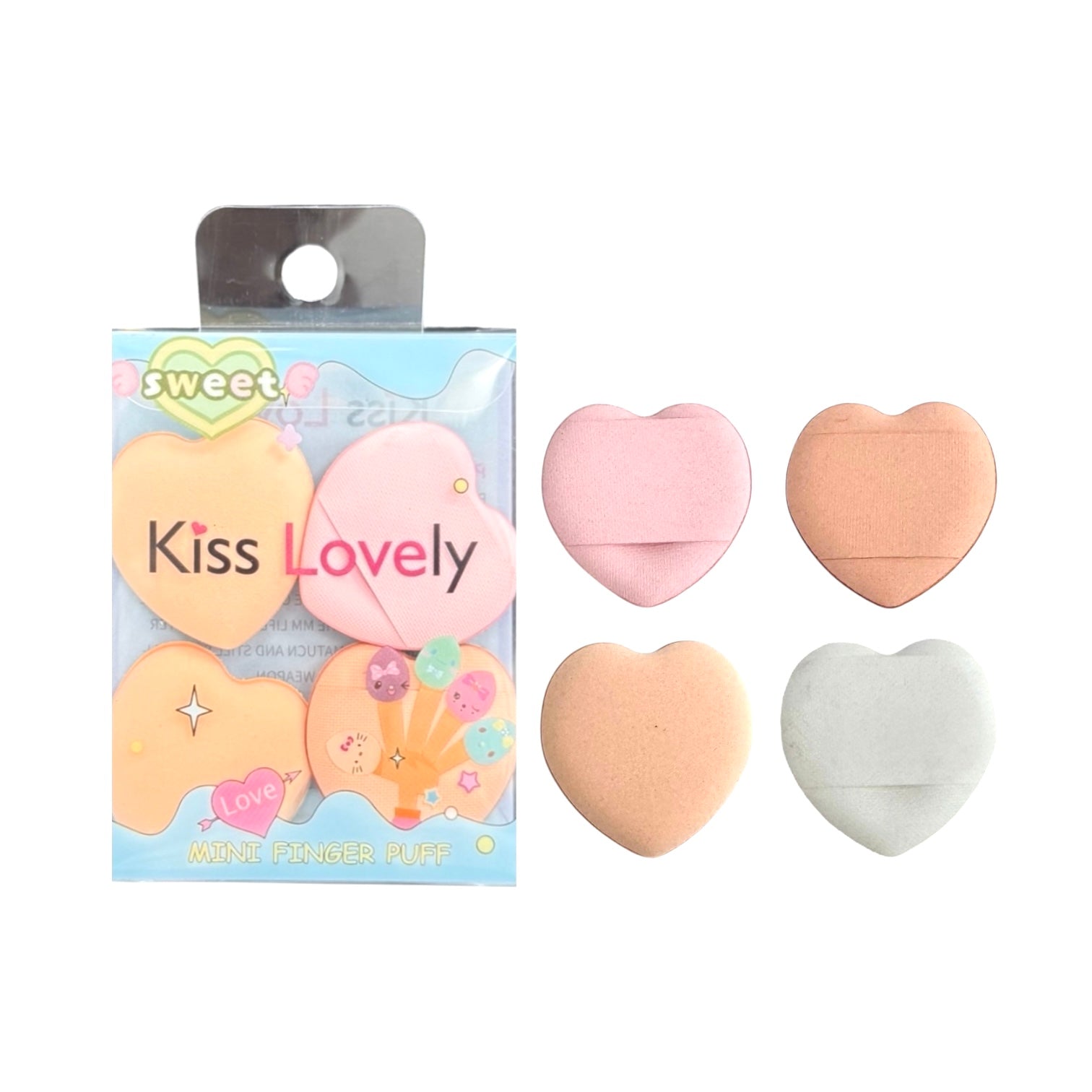 SET X4 MINI BORLITAS CORAZON SWEET KISS LOVELY