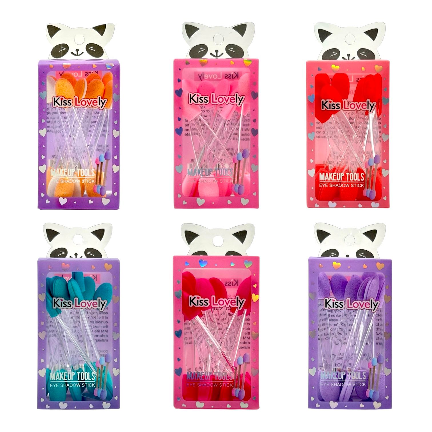 SET X10 APLICADORES DE SOMBRAS KOALA KISS LOVELY