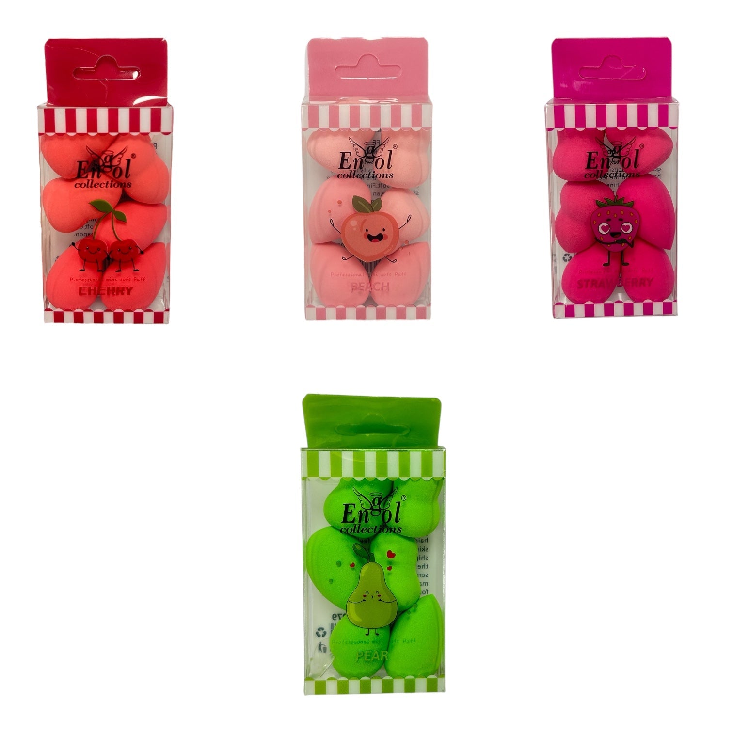 SET X6 MINI BEAUTY BLENDER FRUTAS ENGOL