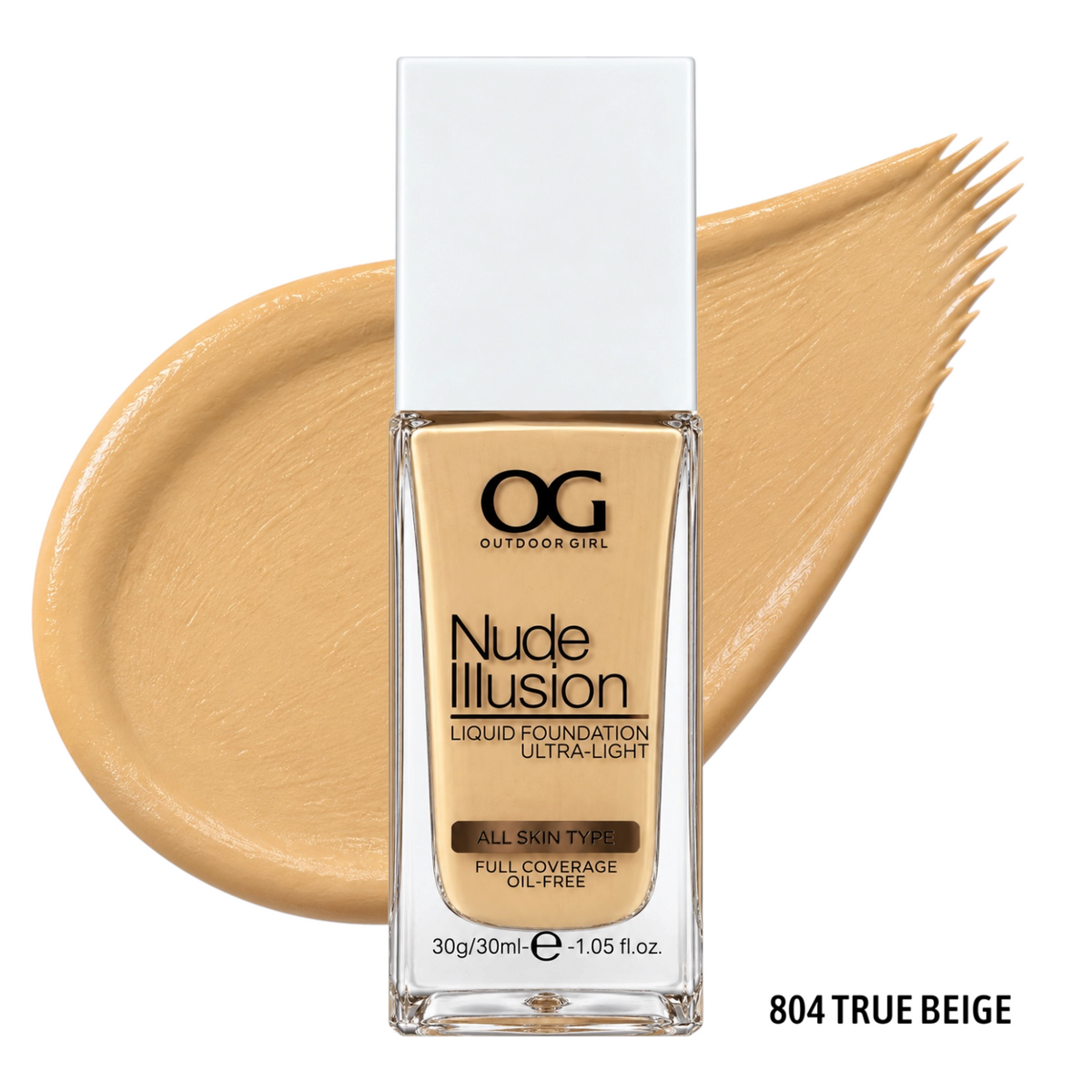 BASE LIQUIDA NUDE ILLUSION TONO 804 TRUE BEIGE 30ML OUTDOOR GIRL