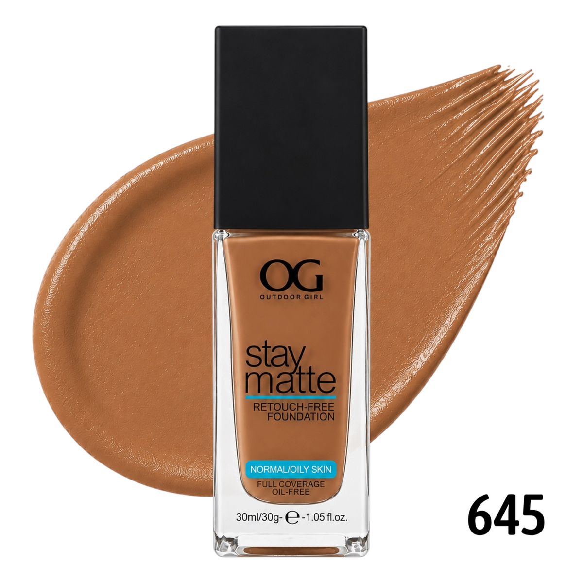 BASE LIQUIDA STAY MATTE TONO 645 SMOKED ESPRESSO 30ML OUTDOOR GIRL