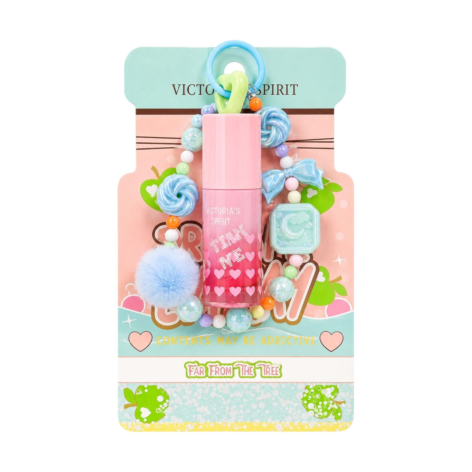 BRILLO GLOSS MODERN LOVE TAPA CORAZON CON LLAVERO POMPON DRIVE ME BALMY VICTORIA'S SPIRIT