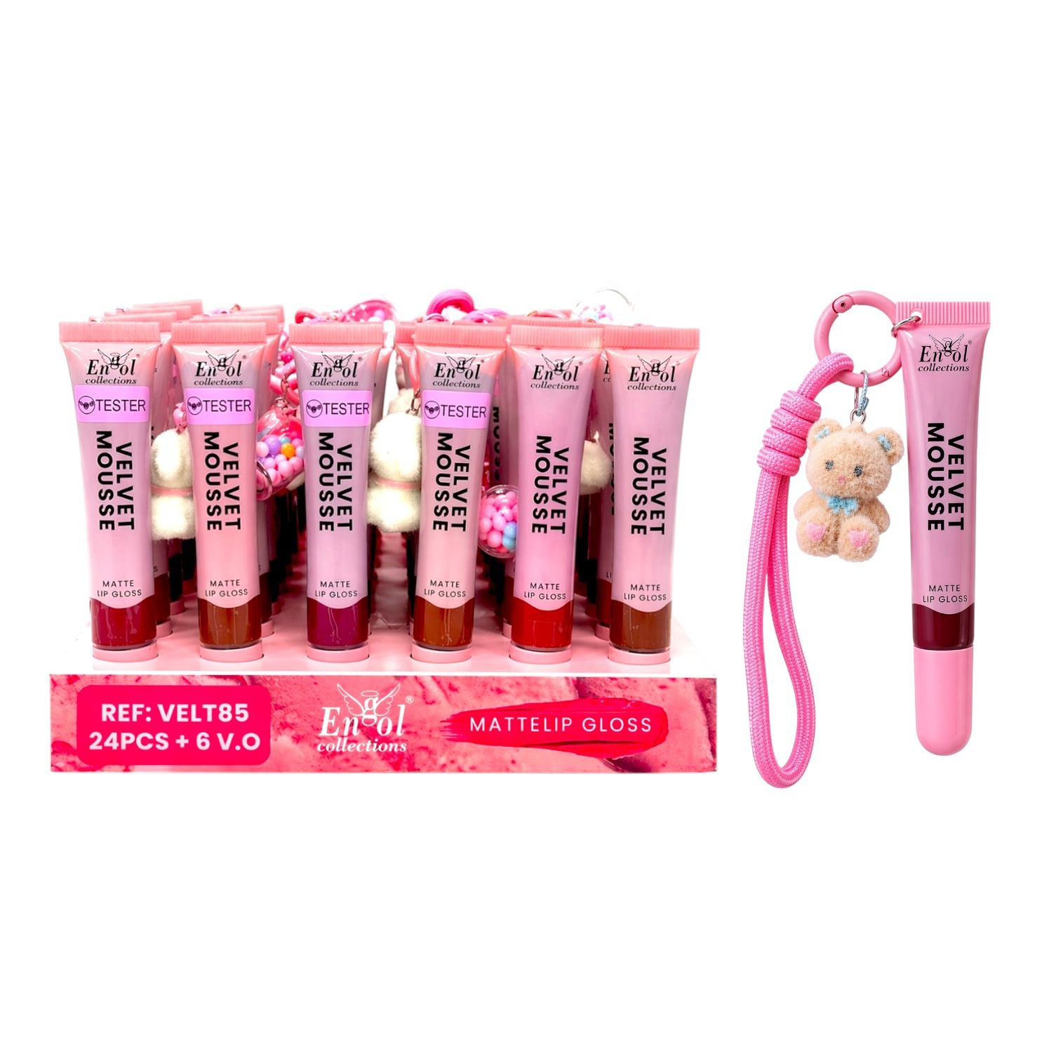 LABIAL LIQUIDO MATTE VELVET MOUSSE CON LLAVERO ENGOL