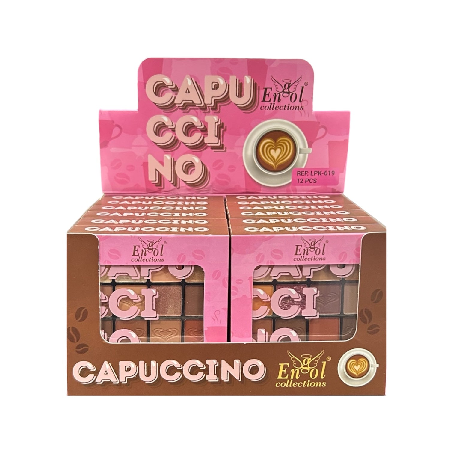 PALETA X16 SOMBRAS ILUMINADOR Y RUBORES CAPUCCINO ENGOL
