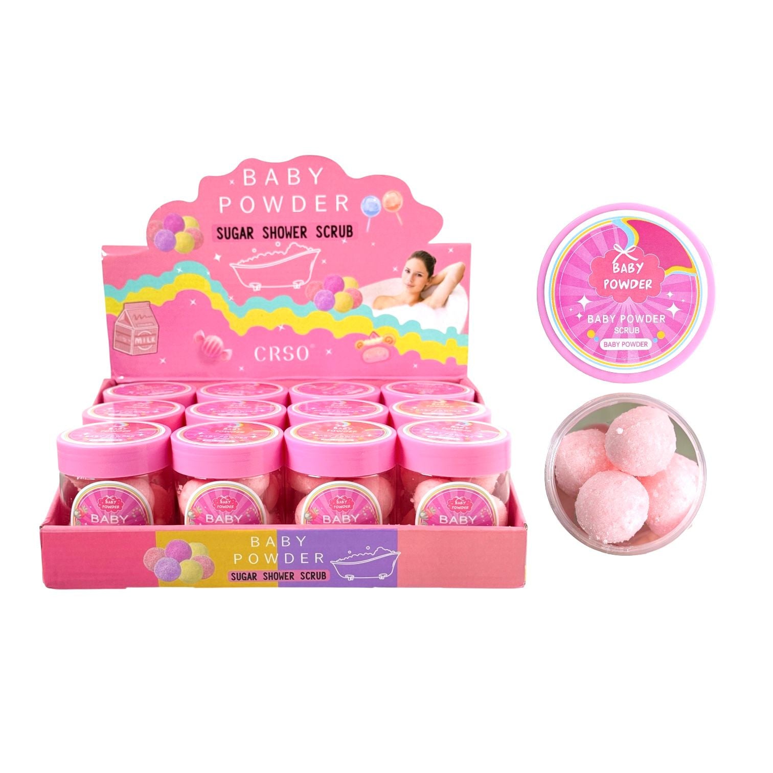BOMBAS EXFOLIANTES CORPORALES DE DUCHA BABY POWDER